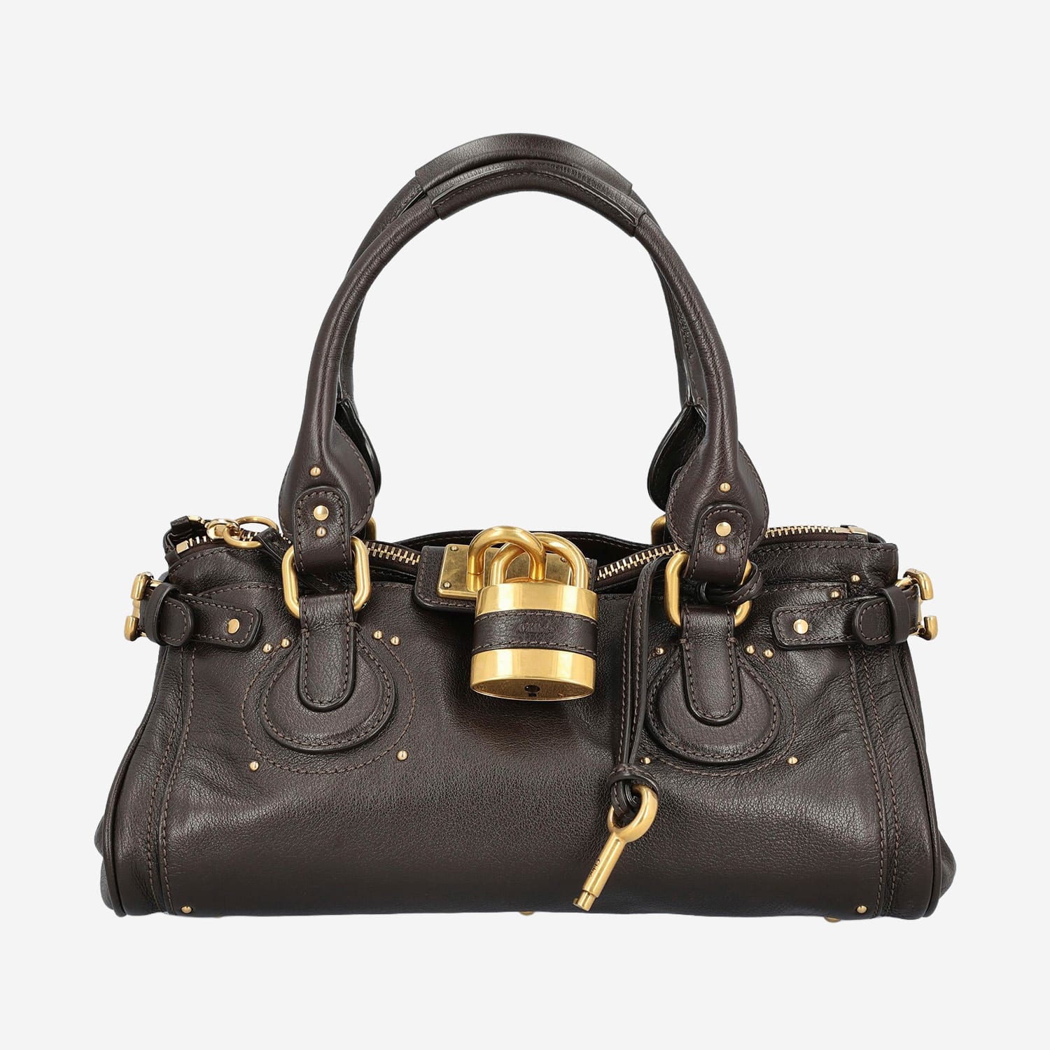 Chloé Paddington Leather Bag In Brown