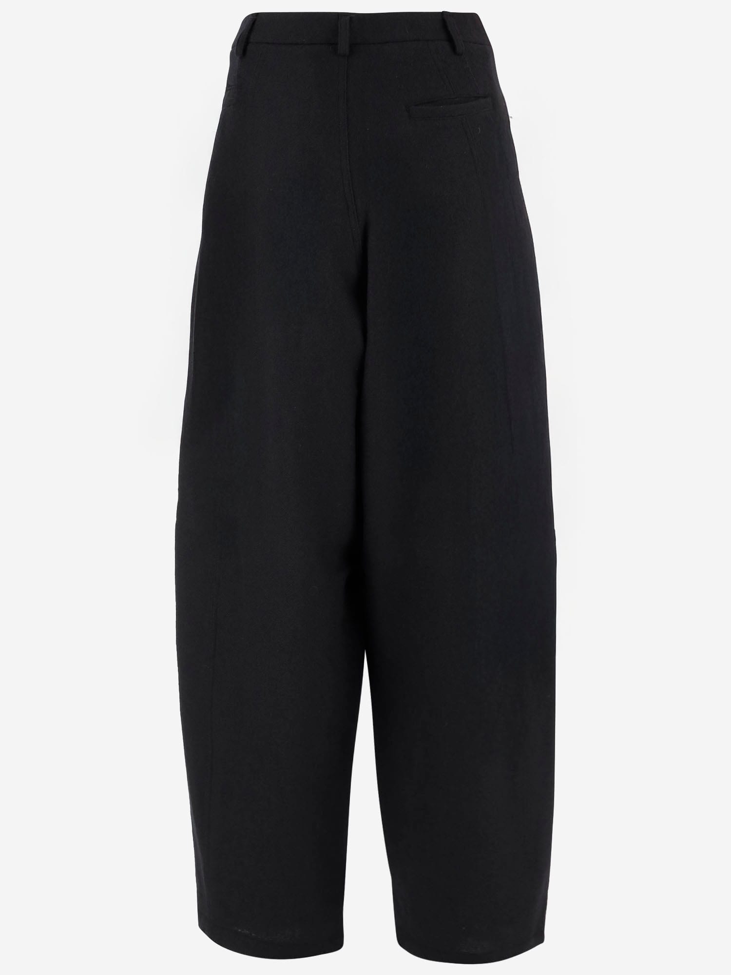 Darkpark Phebe Wide-leg Wool Trousers In Black