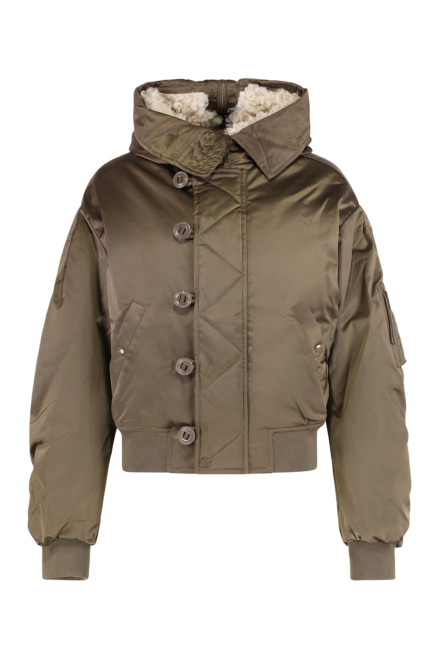 Isabel Marant Étoile Short Quilted Satin Coat Elisa In Brown