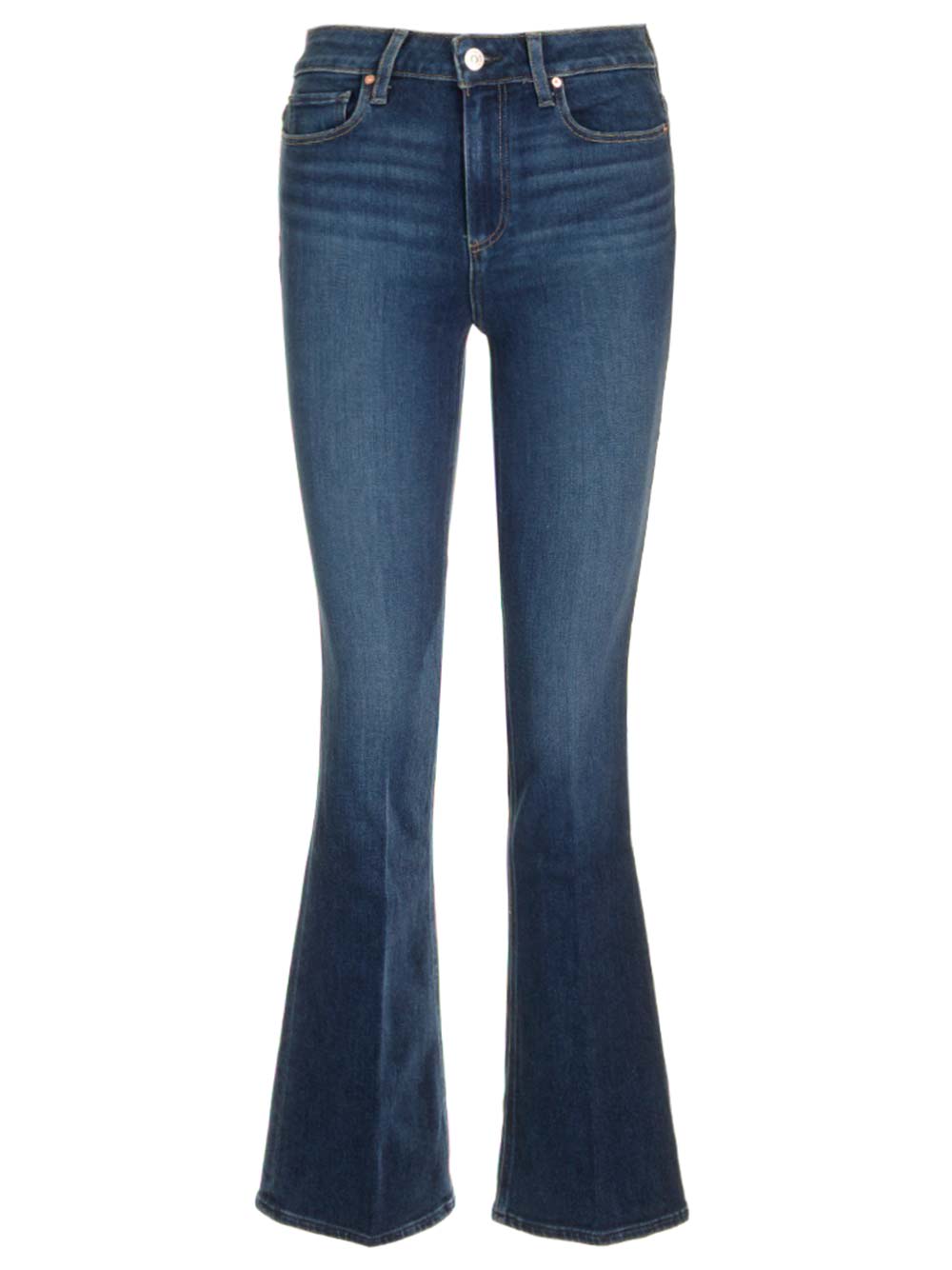 Shop Paige High-waisted Jeans In Blue