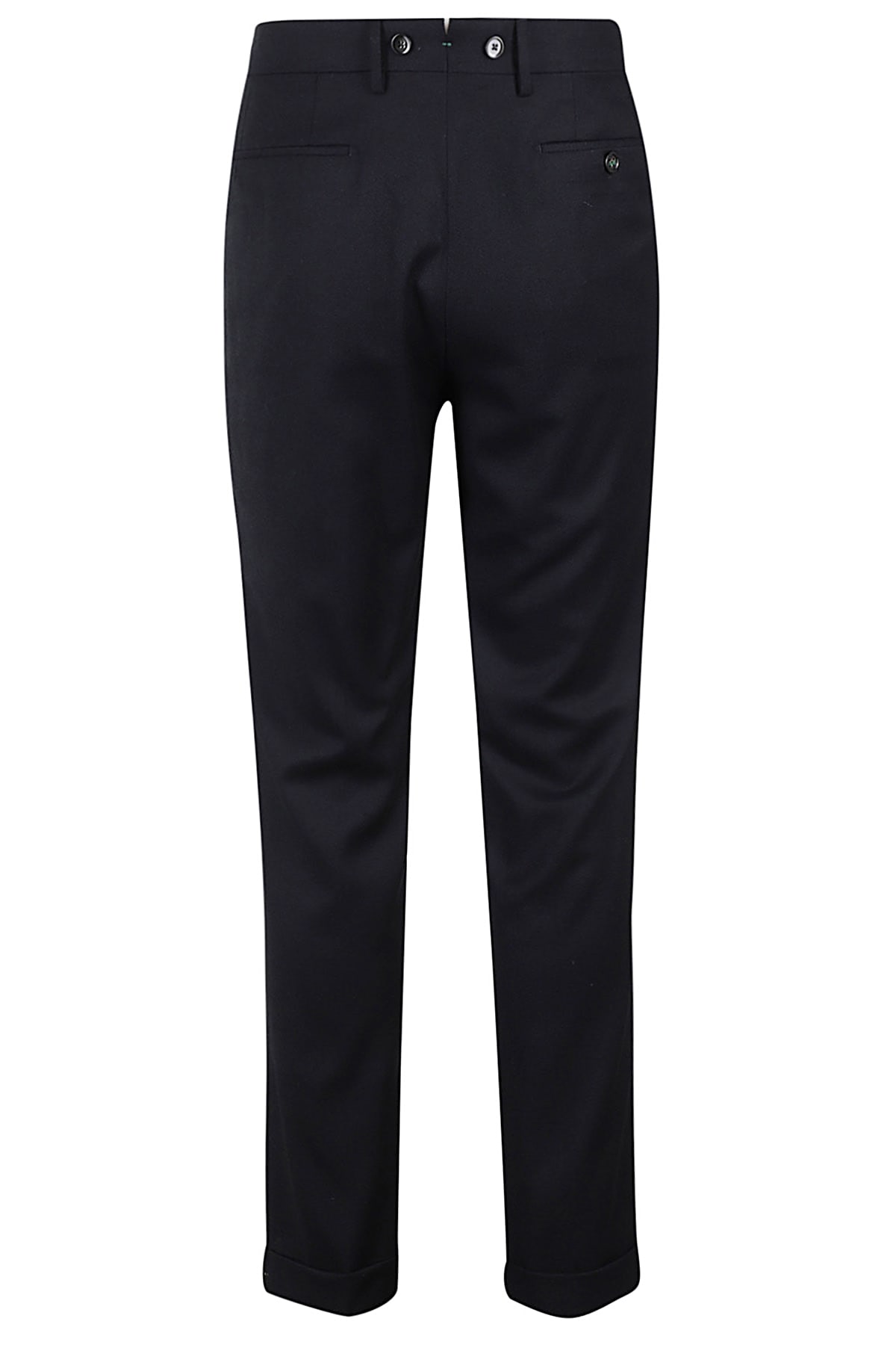 Shop Berwich Barber Long Pant 2 Pences Lana Light Melange In Navy