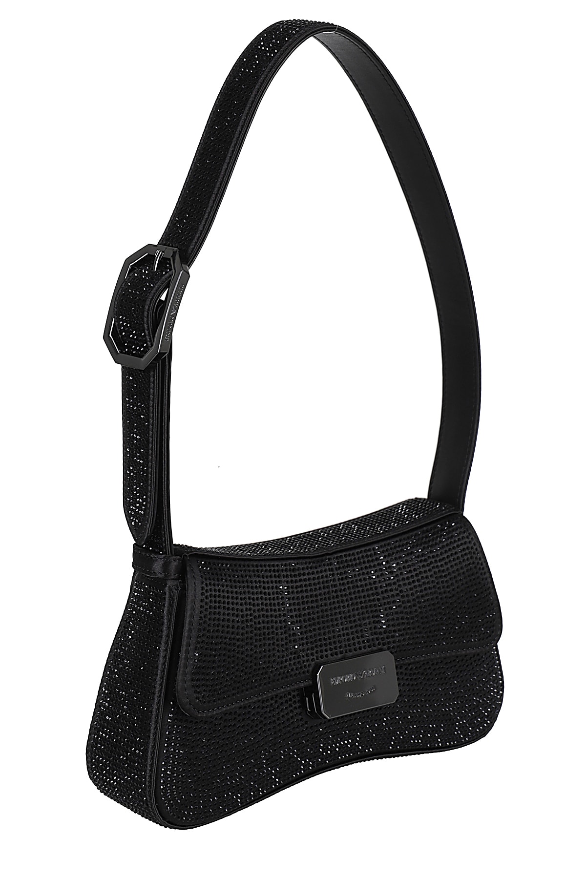 Shop Emporio Armani Shoulder Bag In Nero Jet