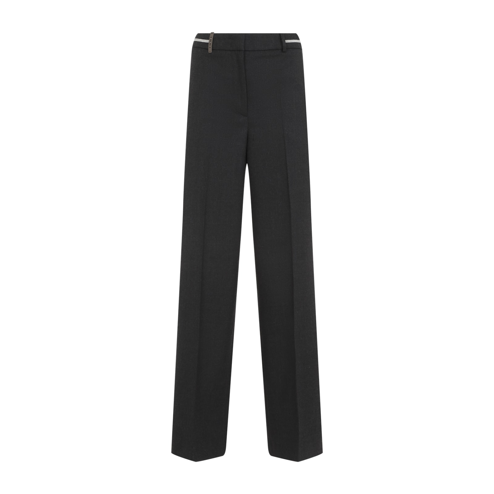 Shop Peserico Regular Pants In Grafite