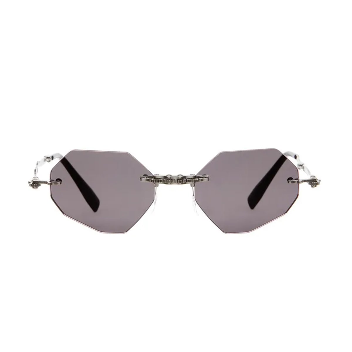 Shop Kuboraum Maske H44 Machinery Rimless Series Bb Grey Sunglasses In Argento