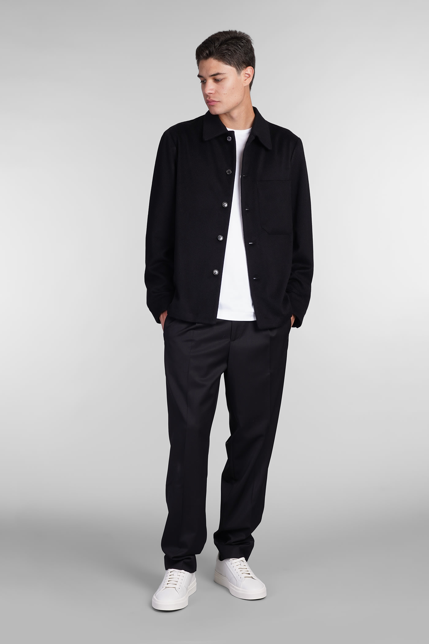 Shop Barena Venezia Cedrone Casual Jacket In Black Wool