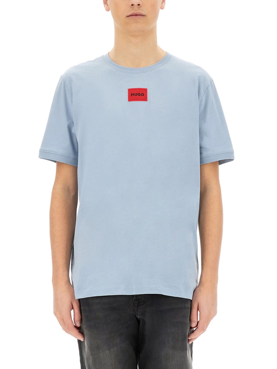 Shop Hugo Boss T-shirt Diragolino 212 In Azure