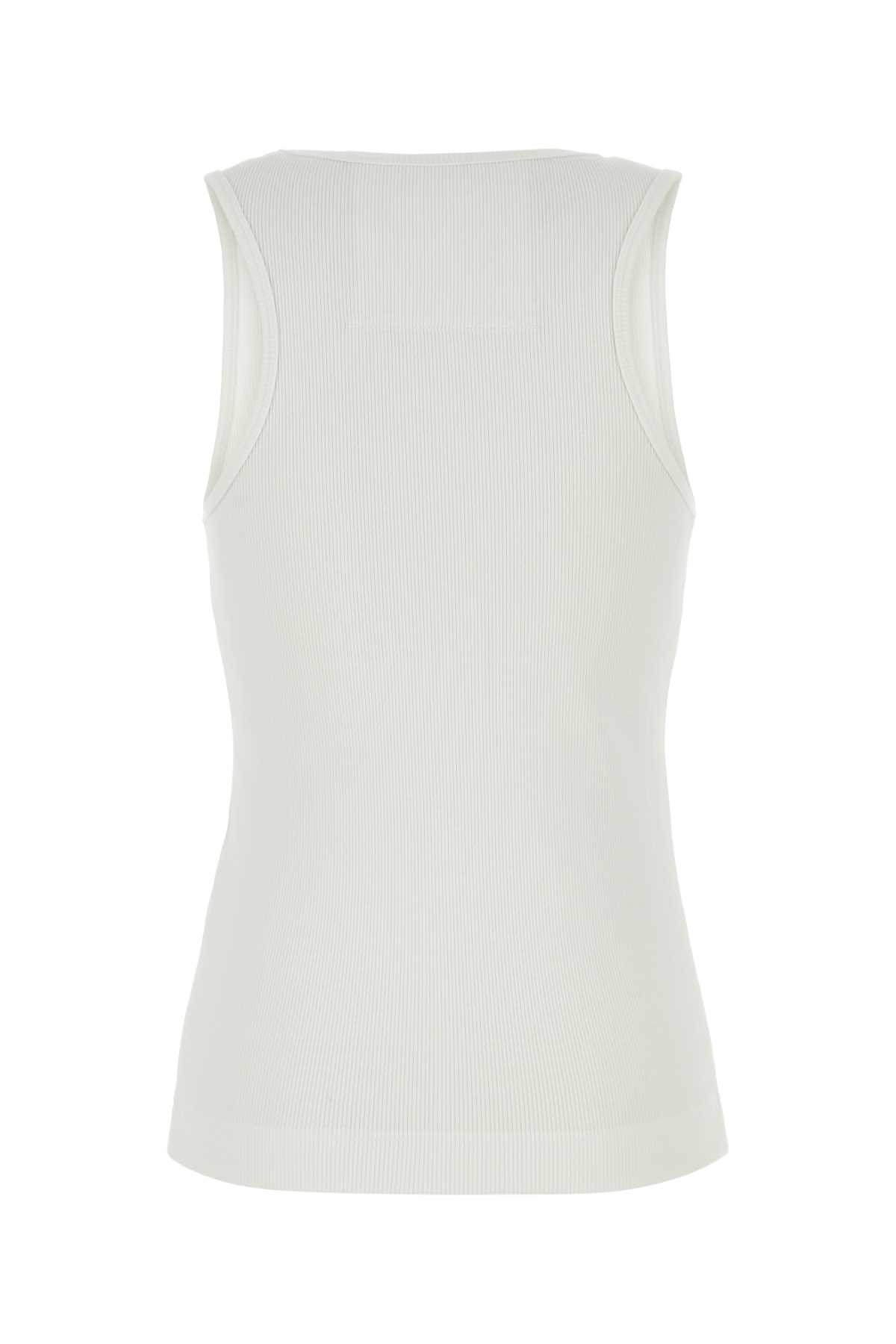 Givenchy White Stretch Cotton Tank Top In White