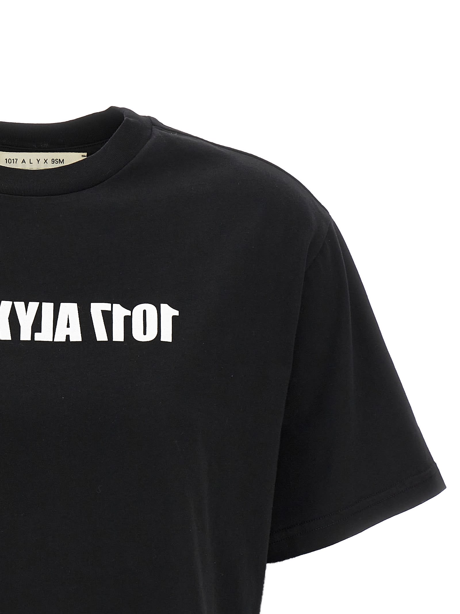 Shop Alyx Logo Print T-shirt In White/black