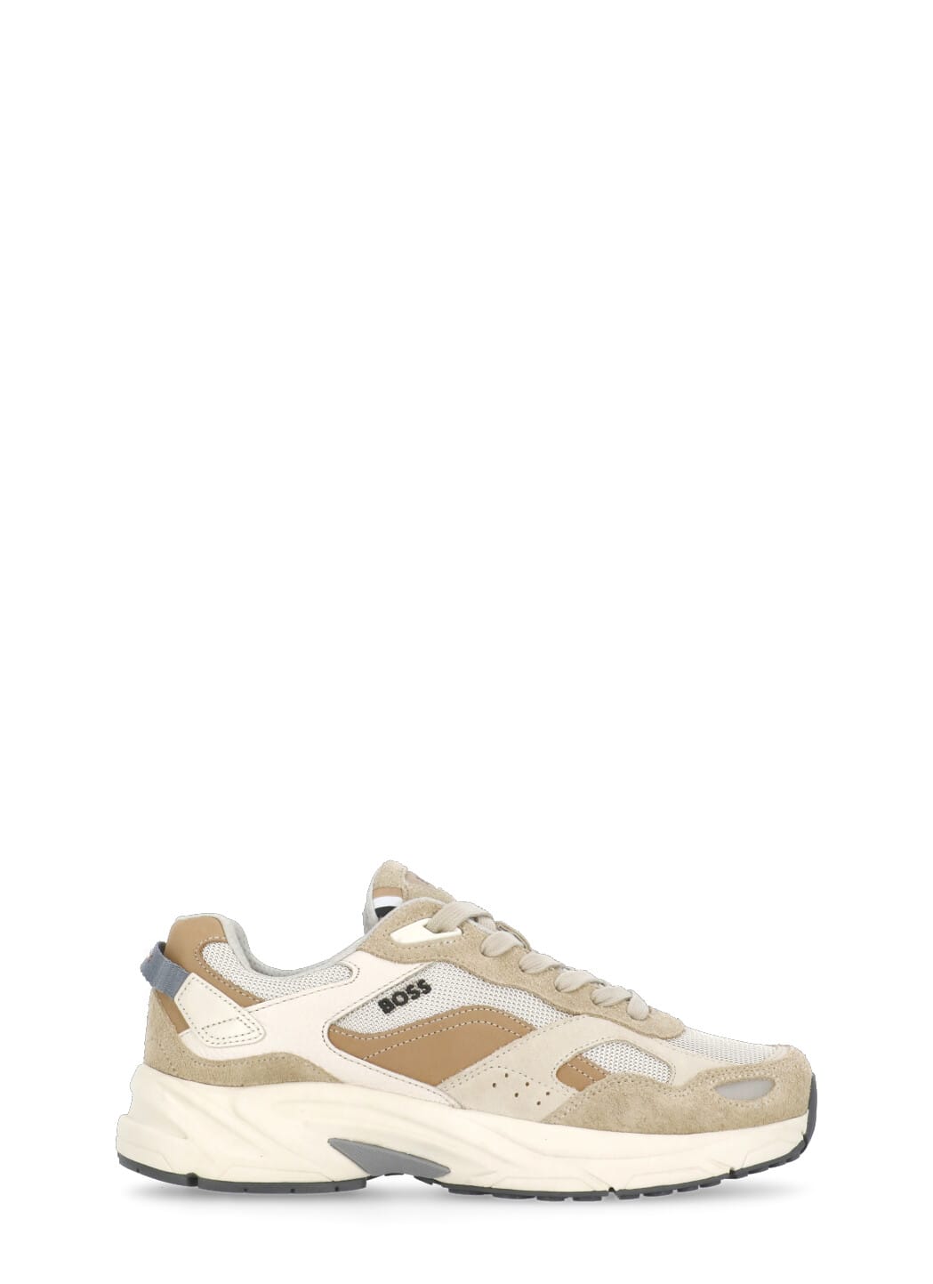 Shop Hugo Boss Levitt Runn Sneakers In Beige