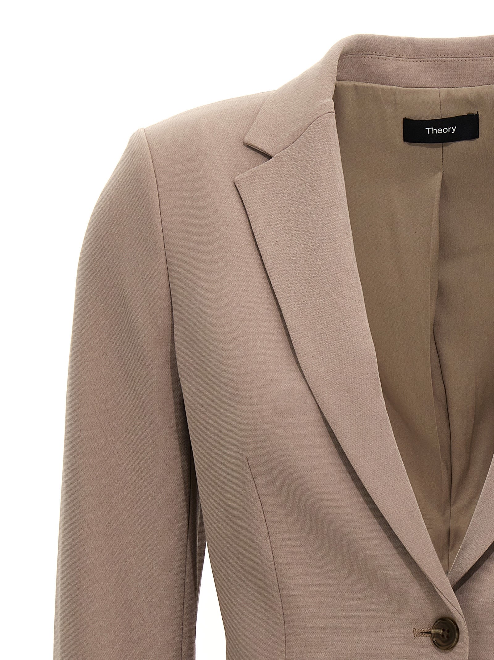 Shop Theory Staple Blazer In Beige