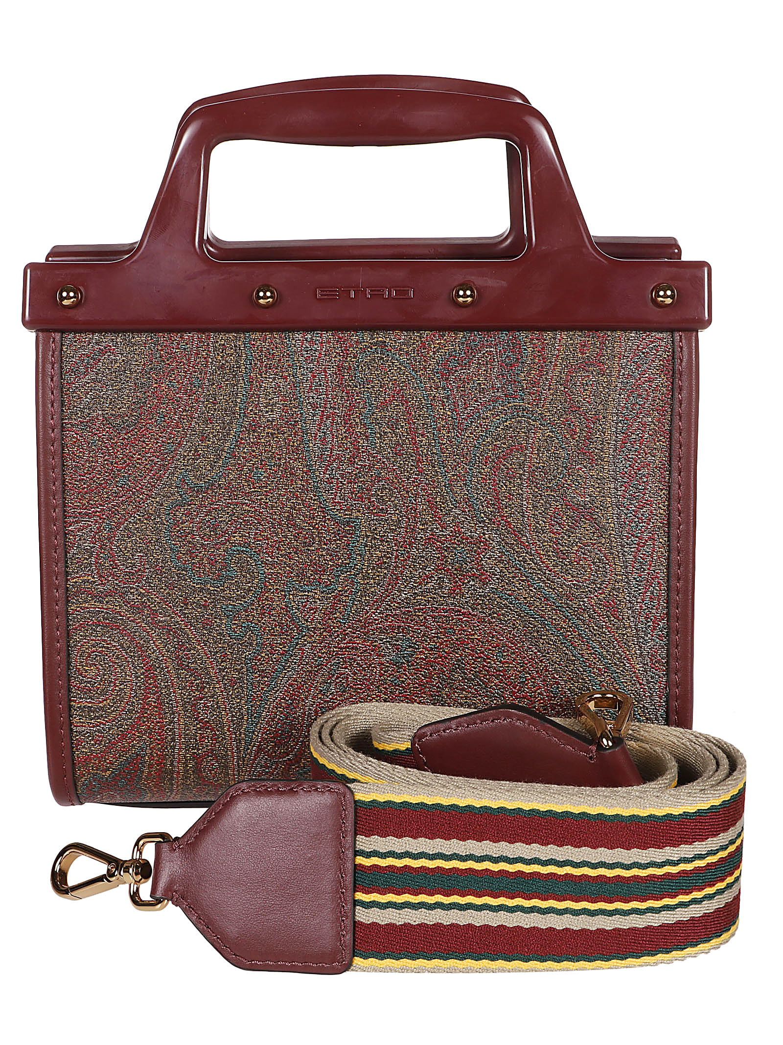 Shop Etro Small Love Trottert Shopping Bag In Bordeaux