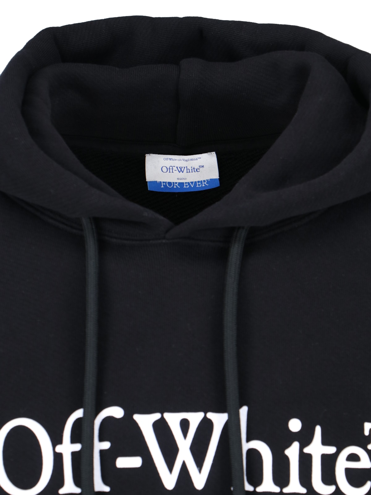 Shop Off-white Logo Hoodie In Black