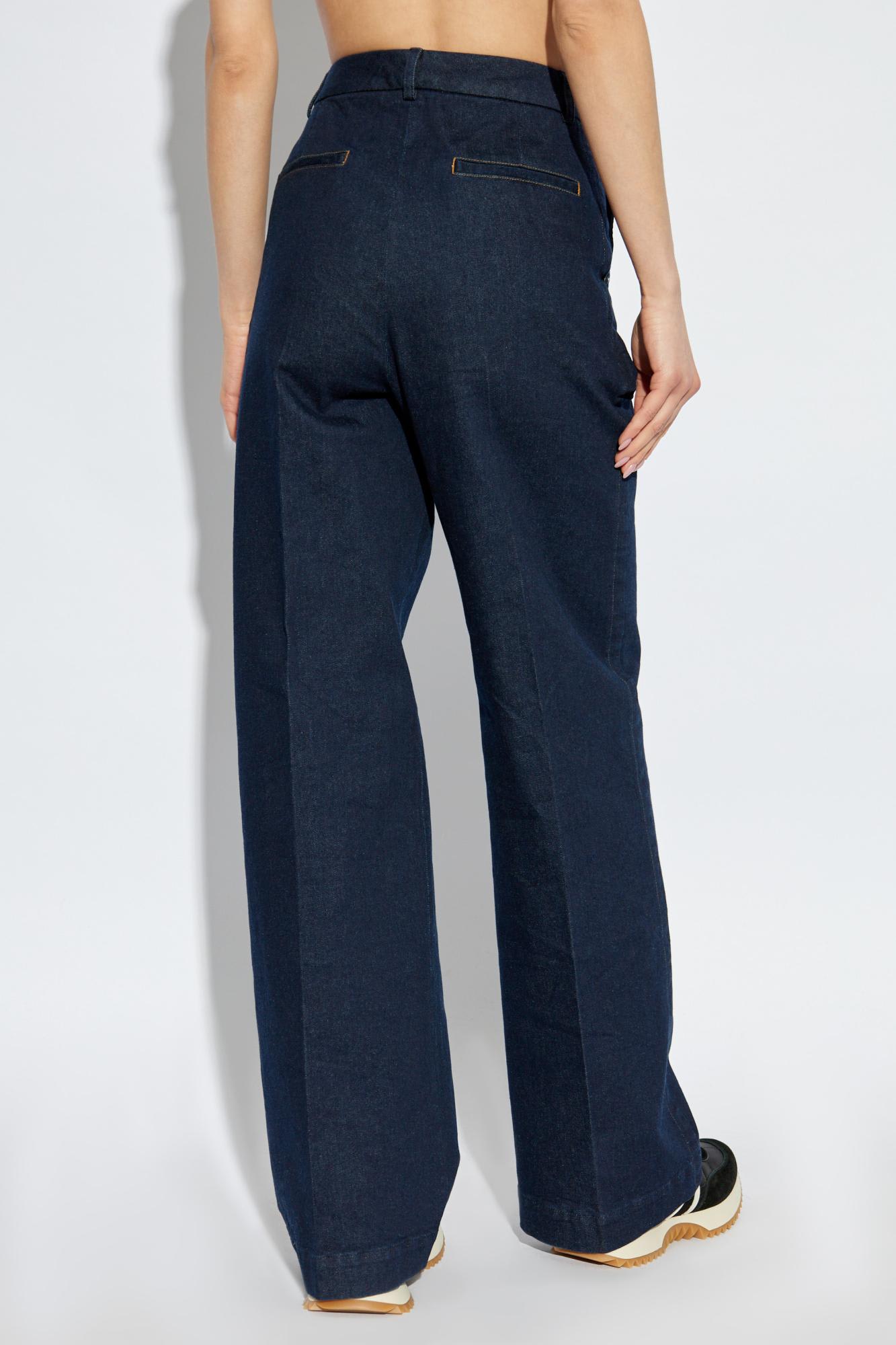 Shop Moncler Straight Cut Jeans