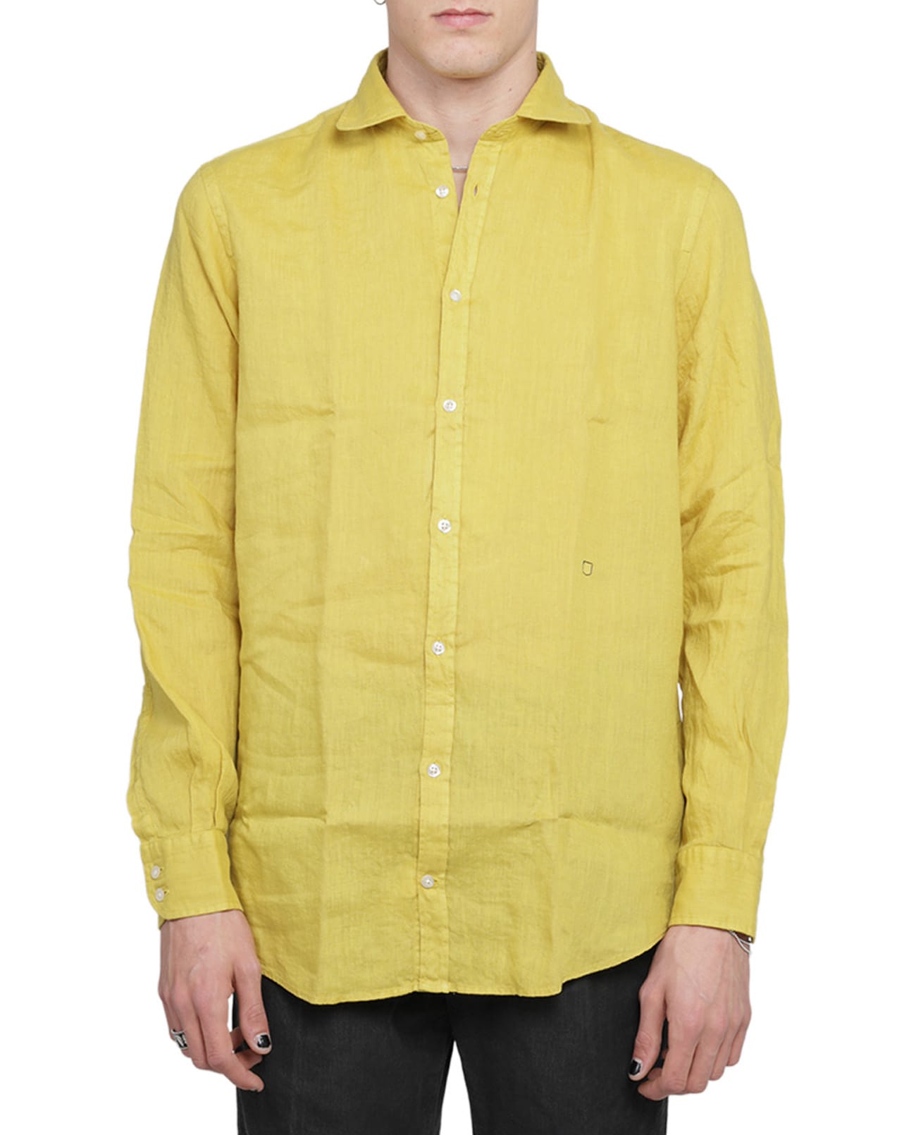 Massimo Alba Mustard Canary Shirt