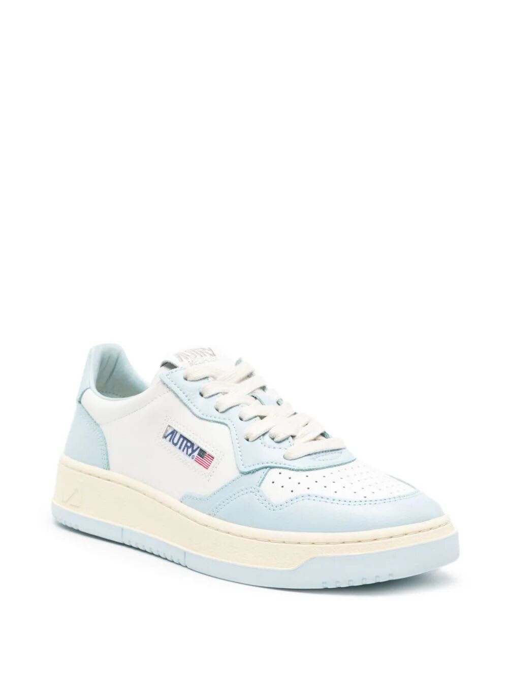 Shop Autry Medalist Low Sneakers In White St Blue