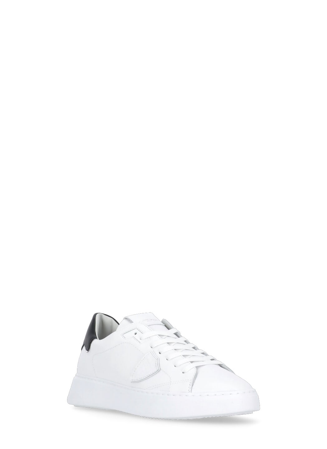 Philippe Model Temple White Black Leather Sneaker In White