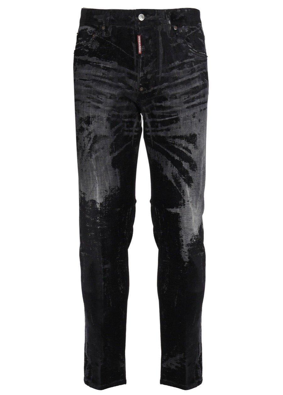 Shop Dsquared2 Mid-rise Distressed Skinny Jeans In Black