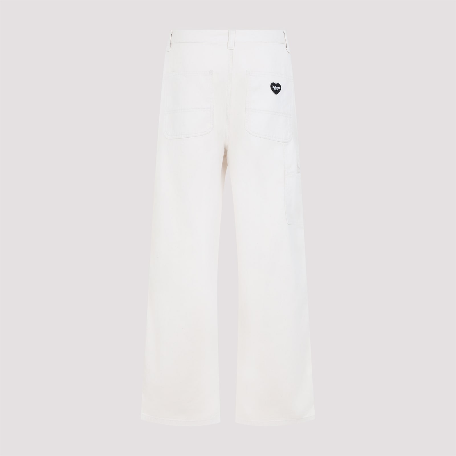 Carhartt Wide Leg Cotton Trousers With Side Pockets
