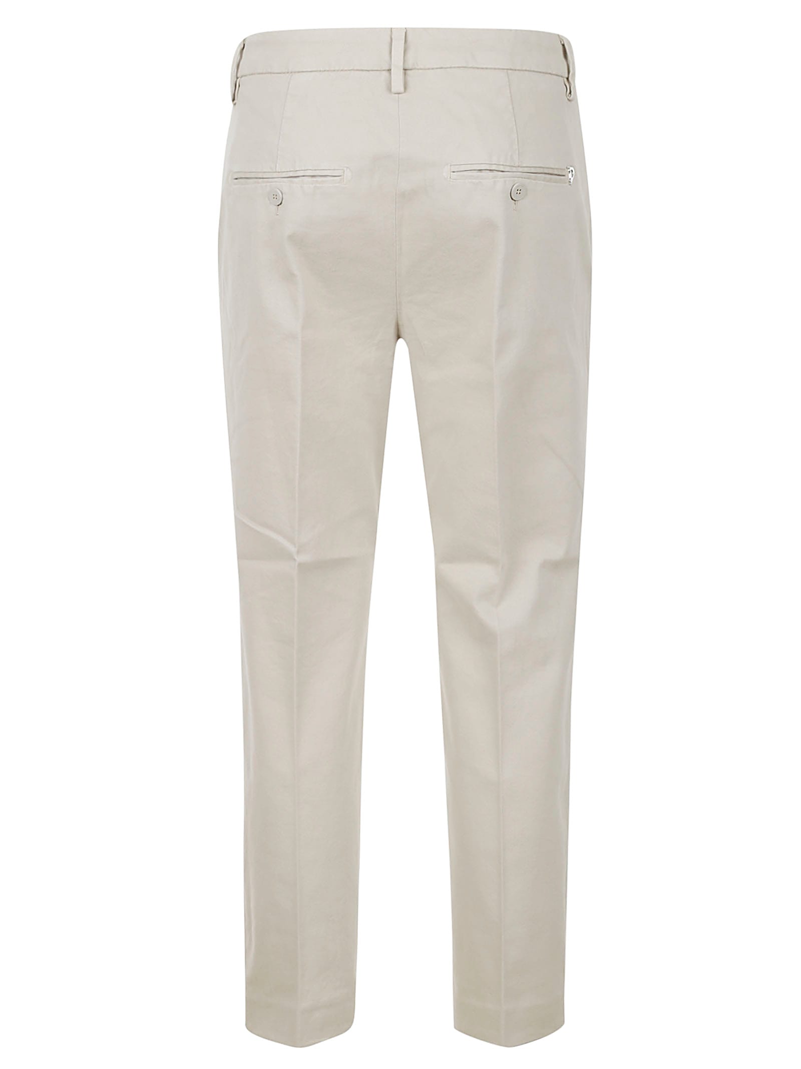 Shop Dondup Buttoned Fitted Trousers In Sand