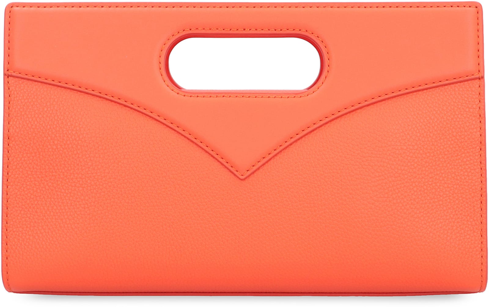 Shop Mcm Diamond Leather Mini Tote In Orange