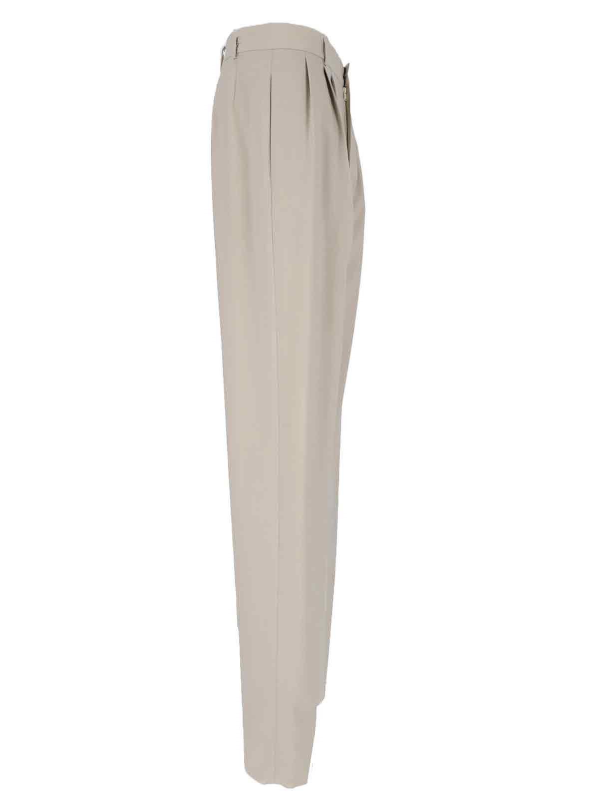 Saint Laurent Tailored Trousers In White