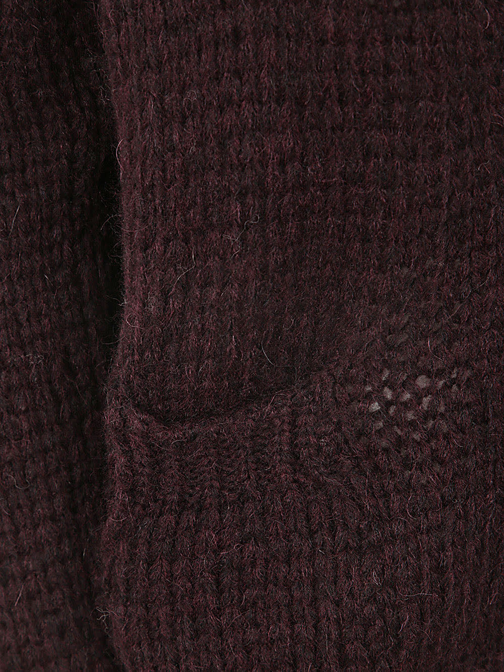 Shop Nuur Long Sleeves Over Cardigan In Bordeaux