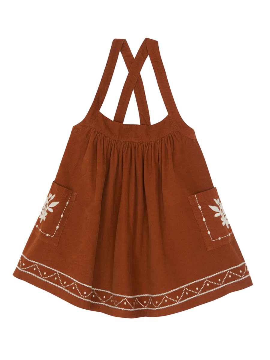 Bonton Kids' Dress Michelle In Brown