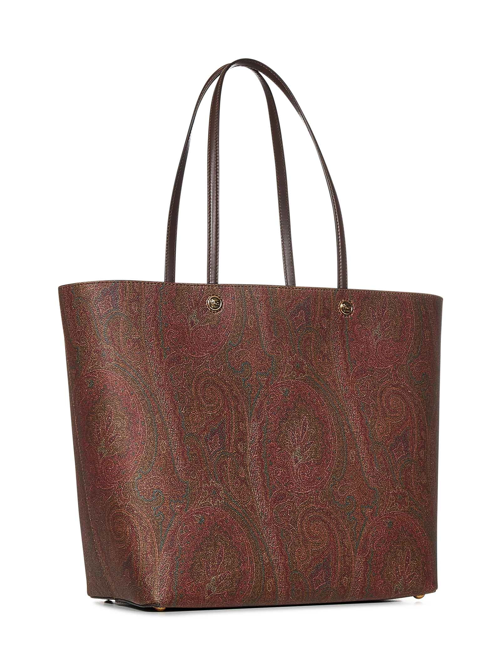 Shop Etro Essential Maxi Tote In Brown