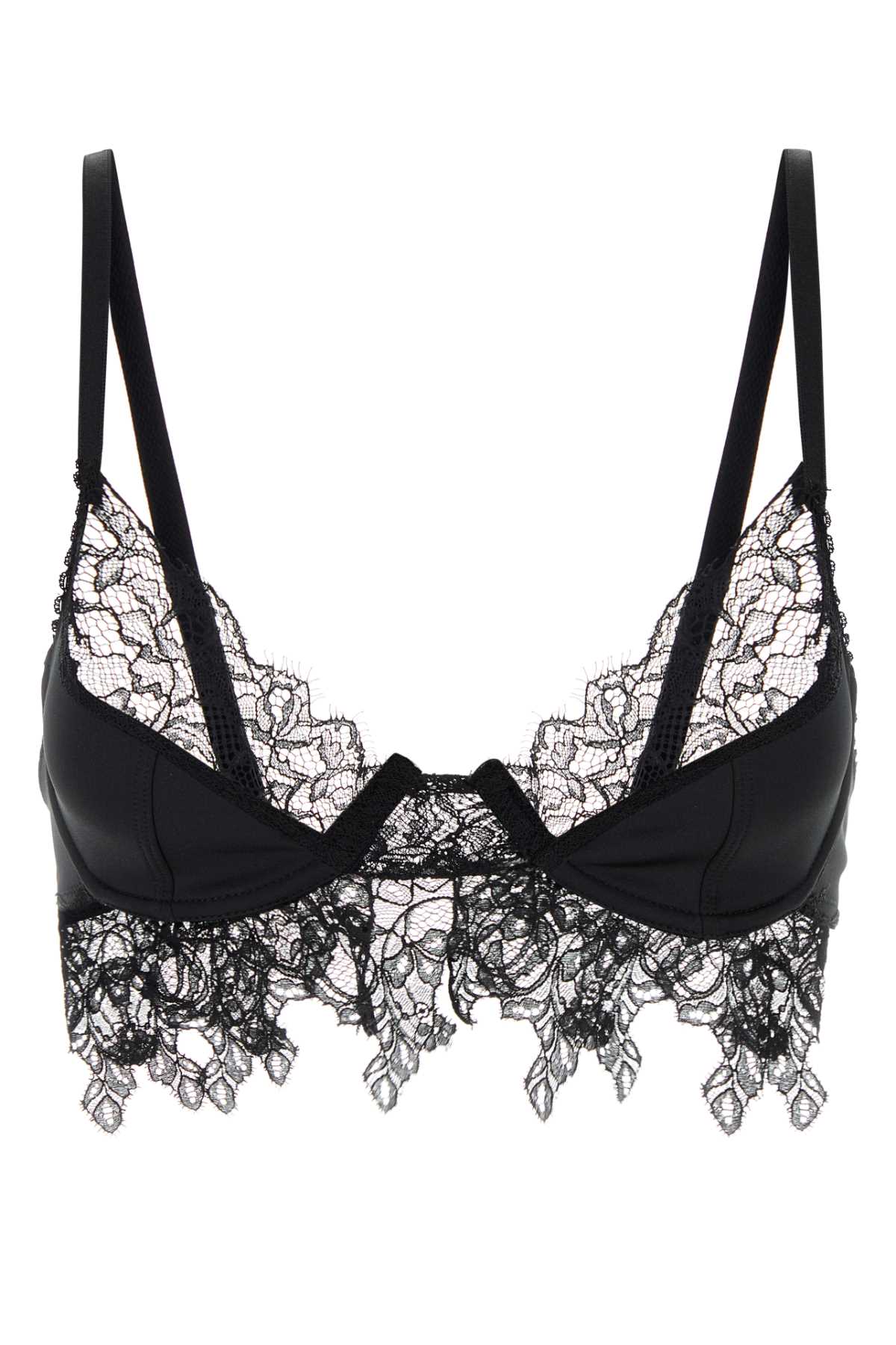 Black Stretch Jersey Bra