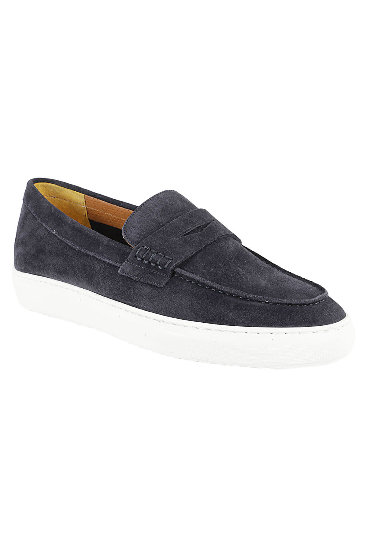 Shop Doucal's Pantofola Penny In Wash Blu