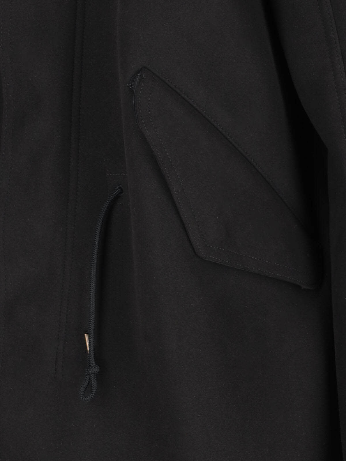 Shop Ten C Hooded Parka In Black