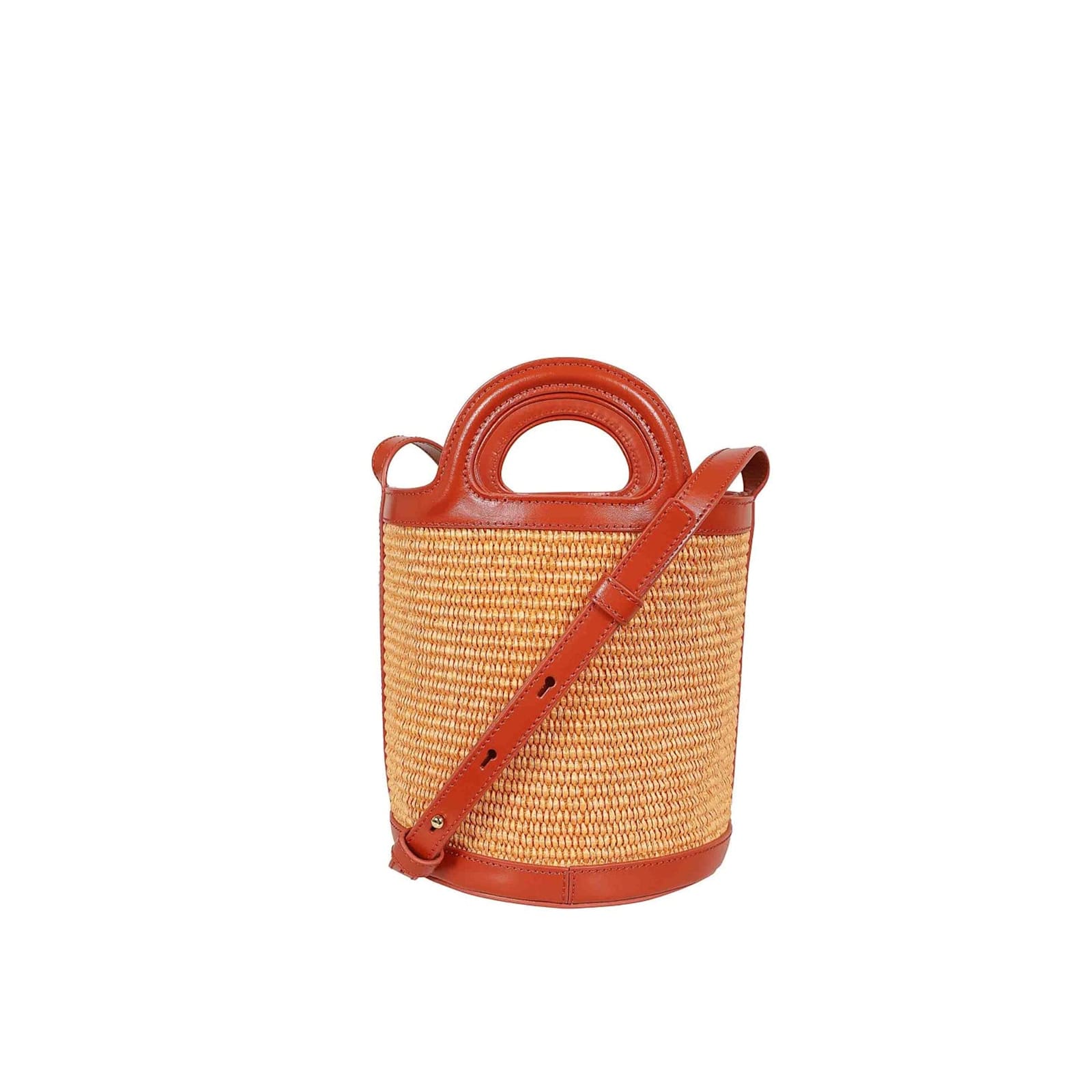 Shop Marni Tropicalia Bucket Bag In Orange