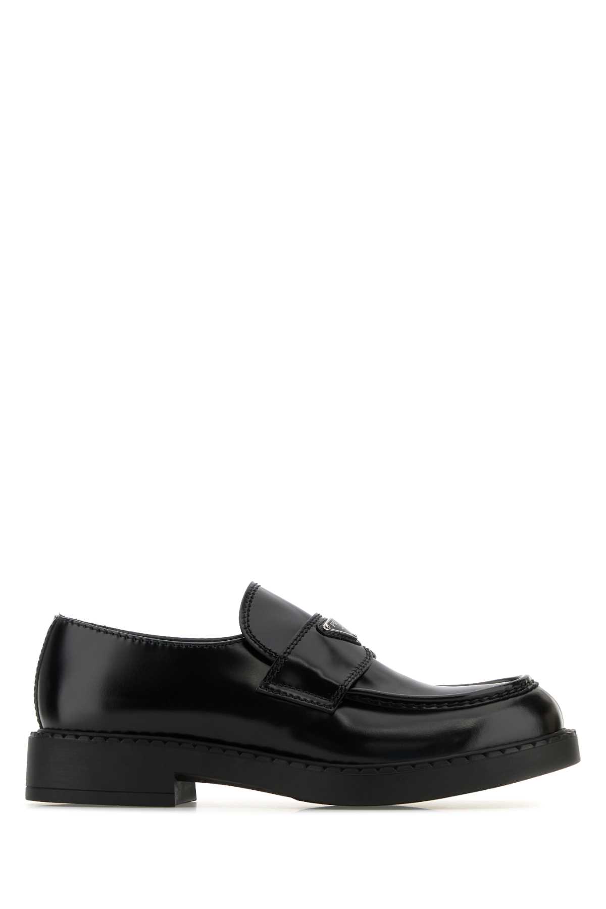 Black Leather Chocolate Loafers