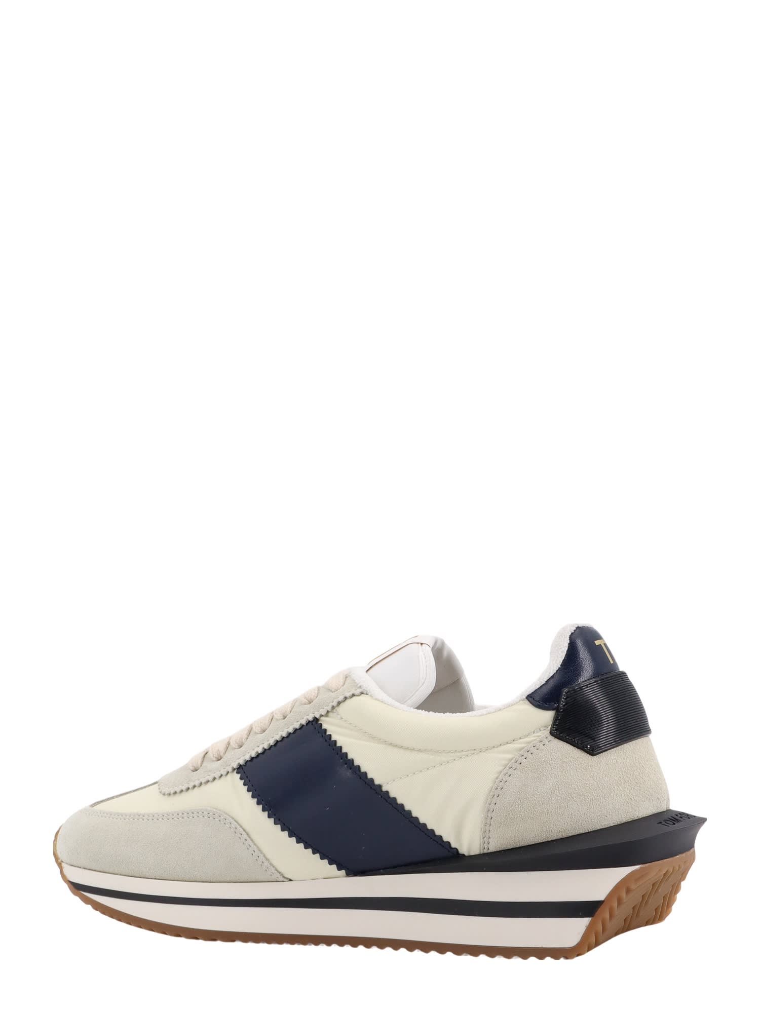 Shop Tom Ford Sneakers In Neutrals/blue