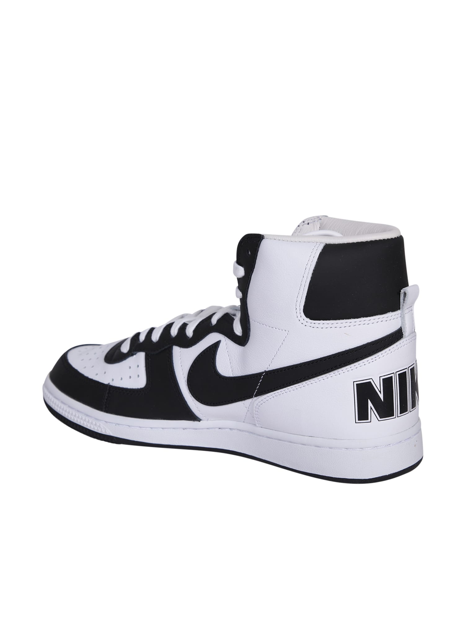 Shop Comme Des Garçons Homme Deux Sneakers High-top Nike Terminator White/black