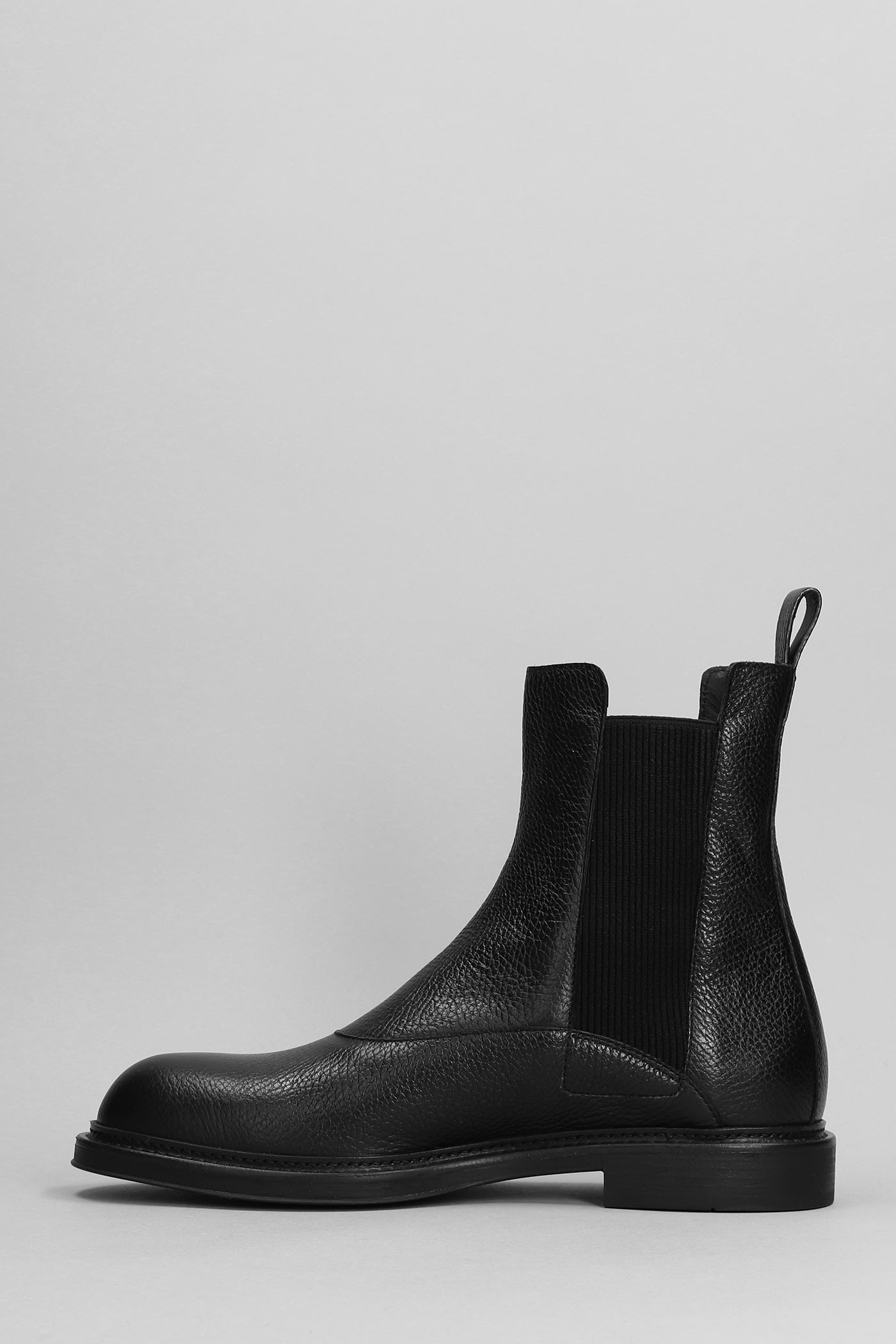 Shop Emporio Armani Ankle Boots In Black Leather