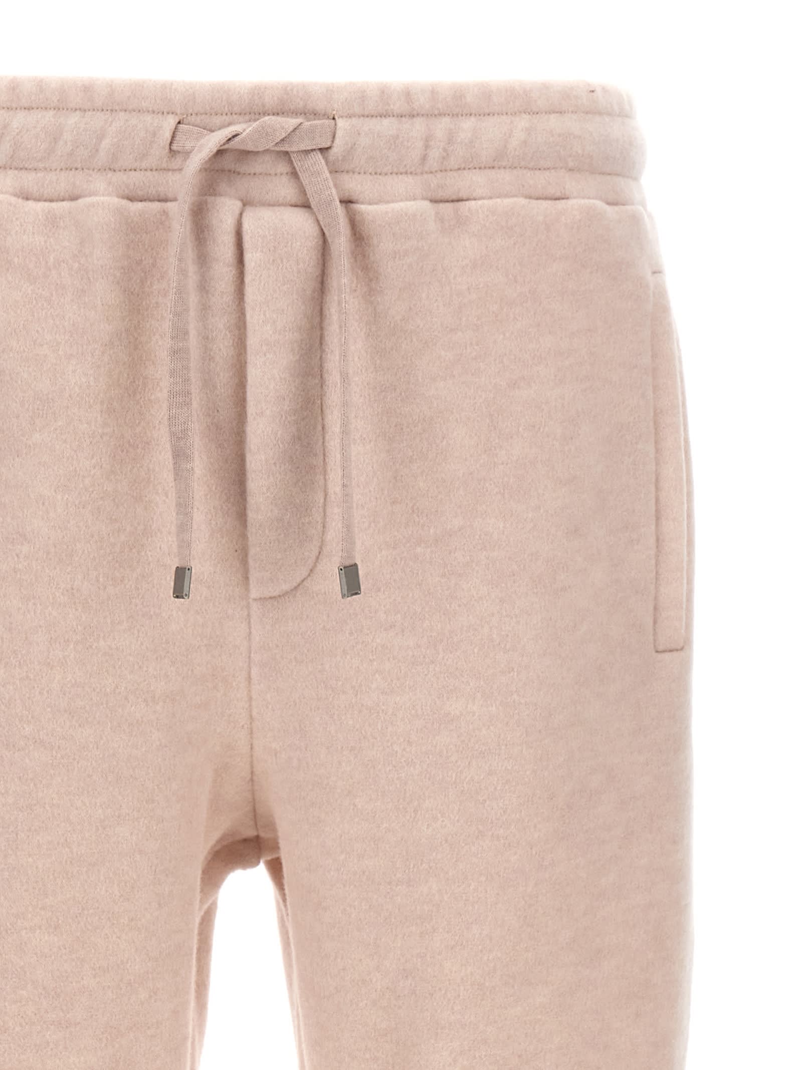 Shop Etro Wool Joggers In Beige