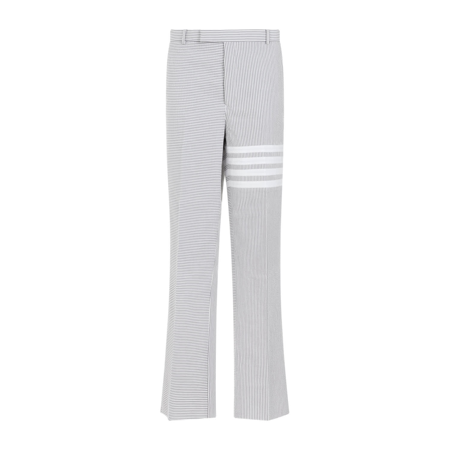 Shop Thom Browne Low Rise Beltloop Pants In Med Grey