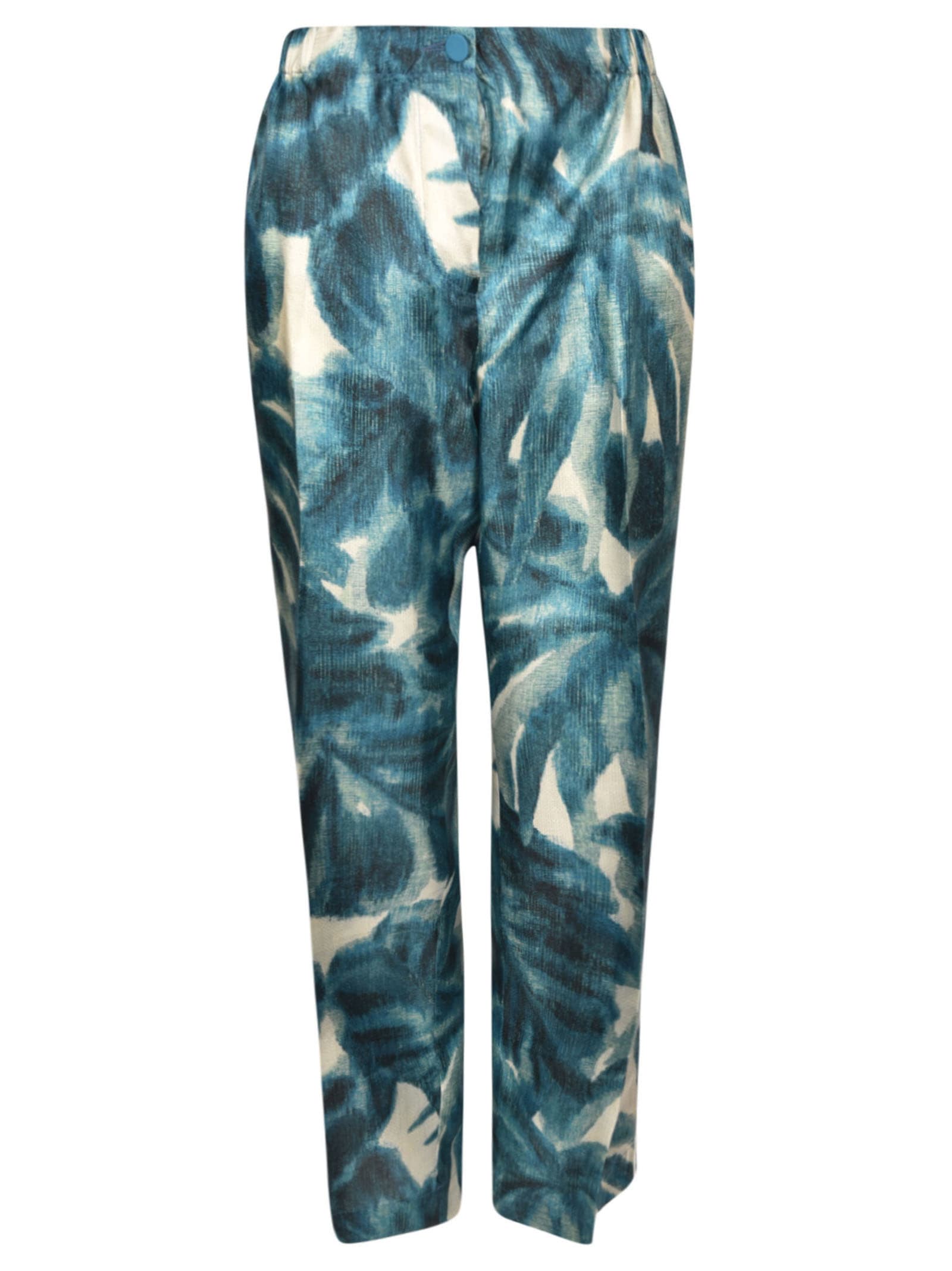 For Restless Sleepers Palm Tree Print Cropped Trousers
