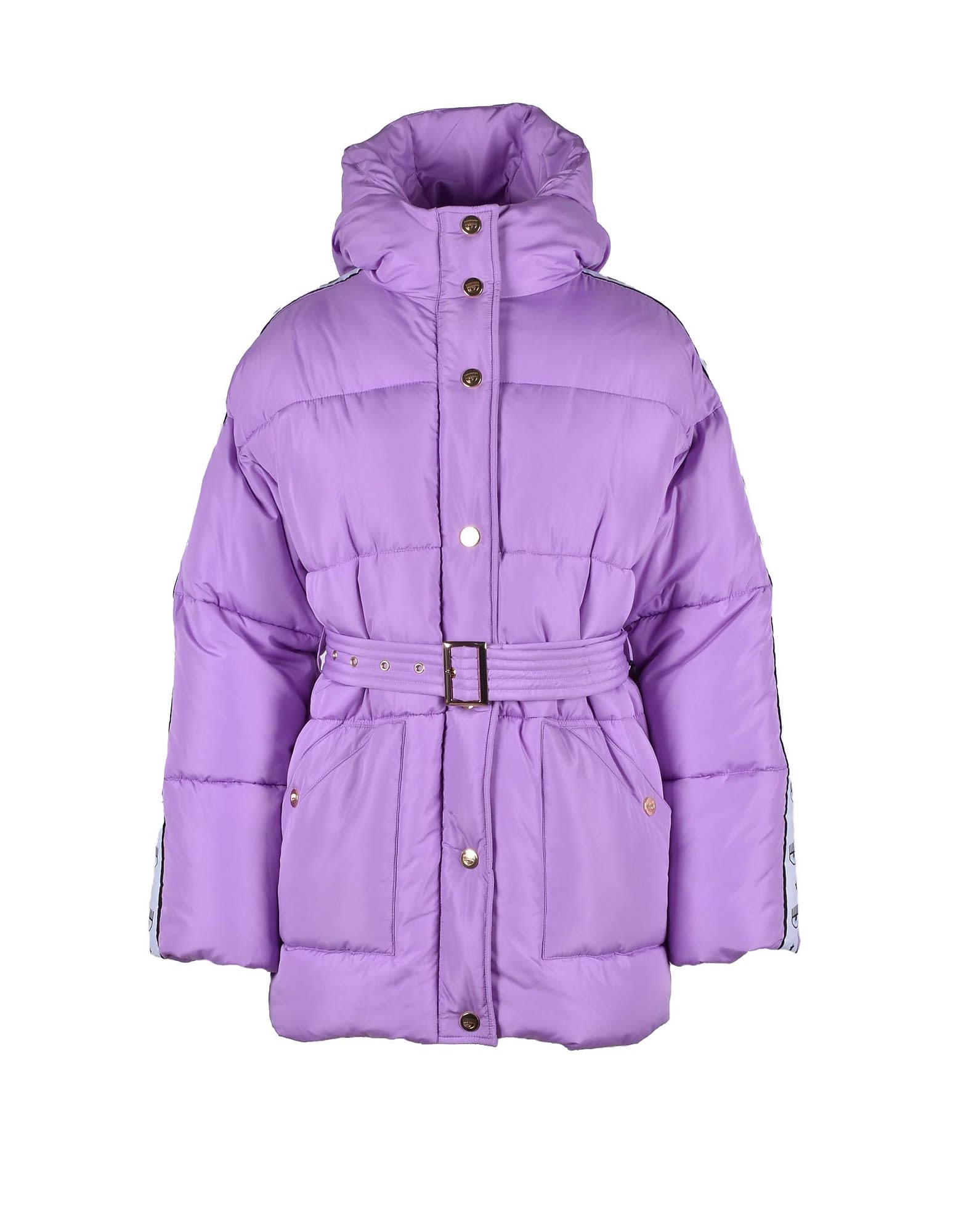 Chiara Ferragni Womens Lilac Padded Jacket