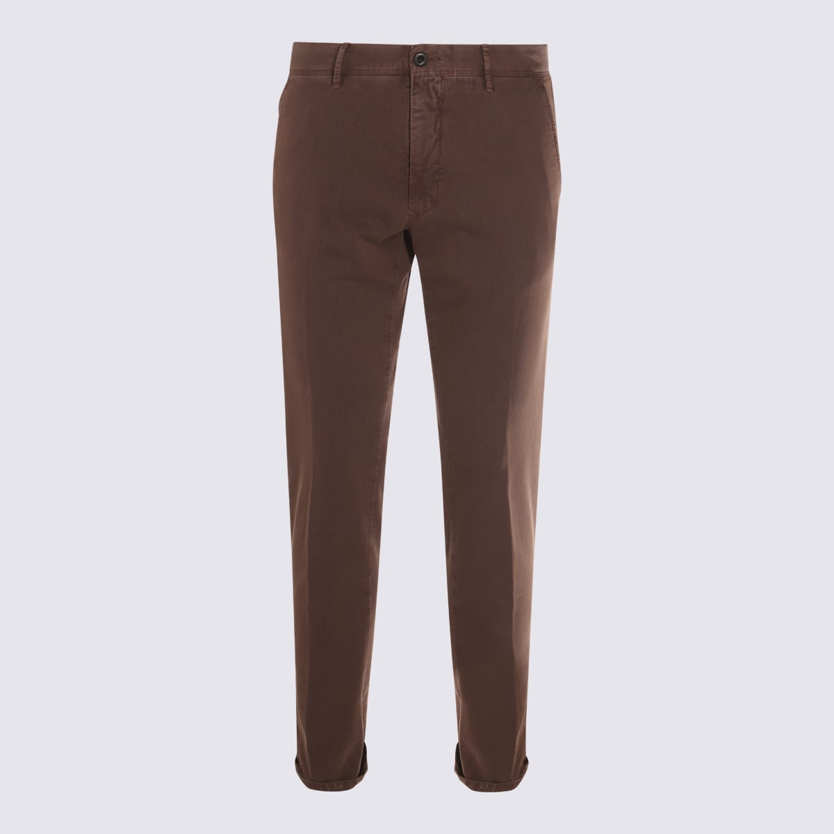 Incotex Brown Cotton Pants