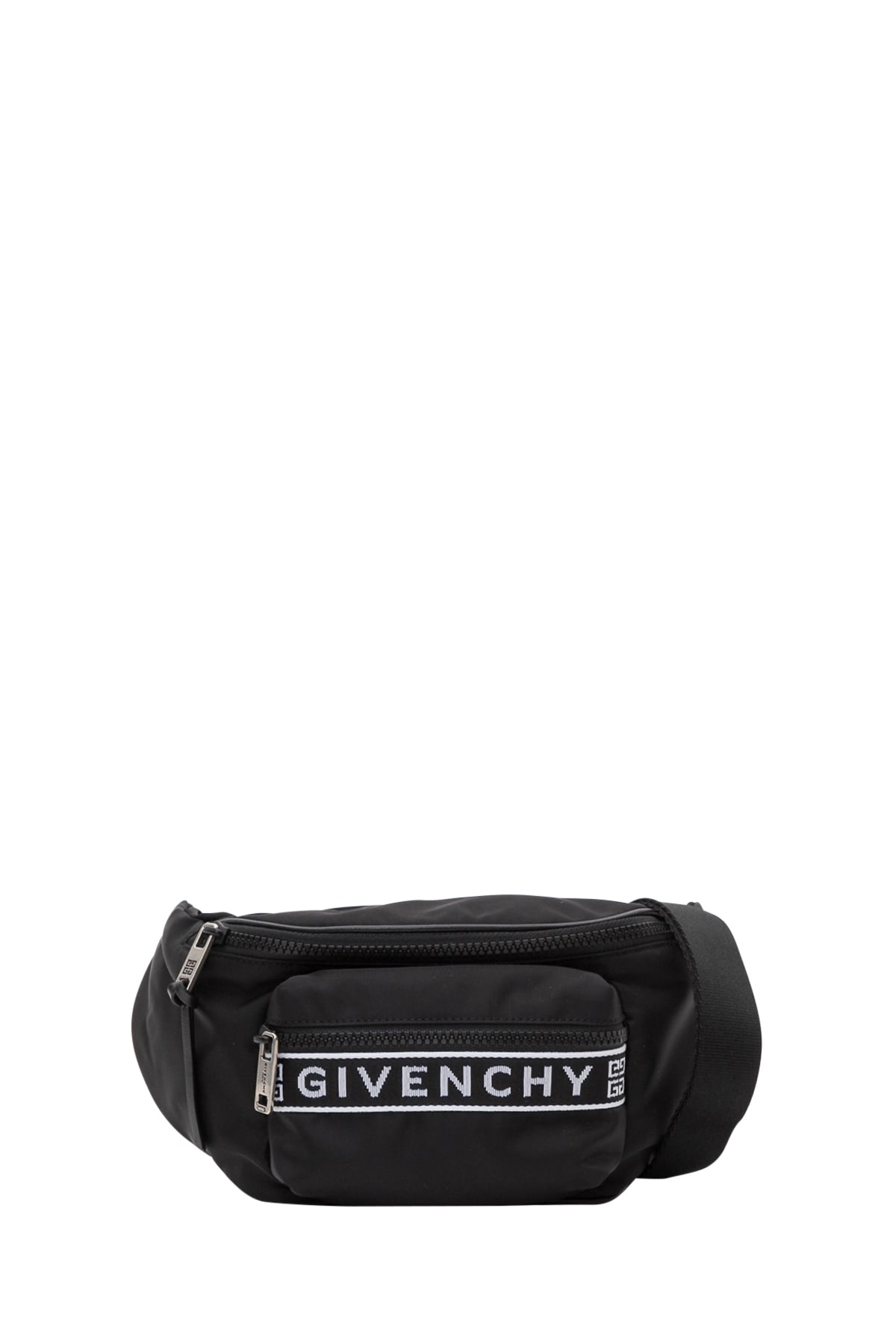 Givenchy Light 3 - Bum Bag Marsupio In Tela Con Logo Frontale In Nero