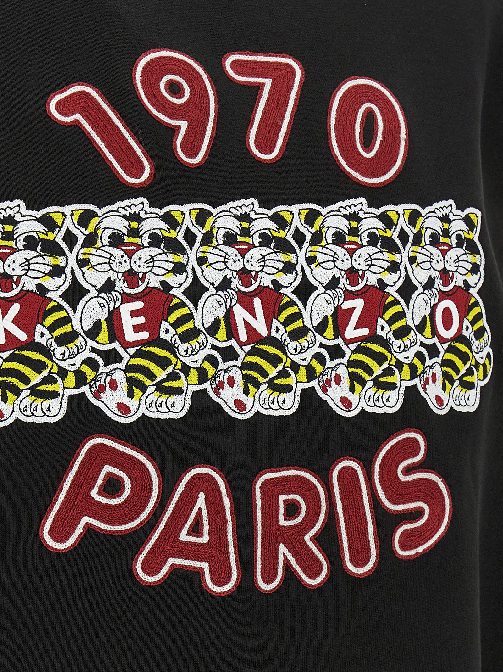 Kenzo Tiger Embroidery Crew Neck Sweatshirt In Multi
