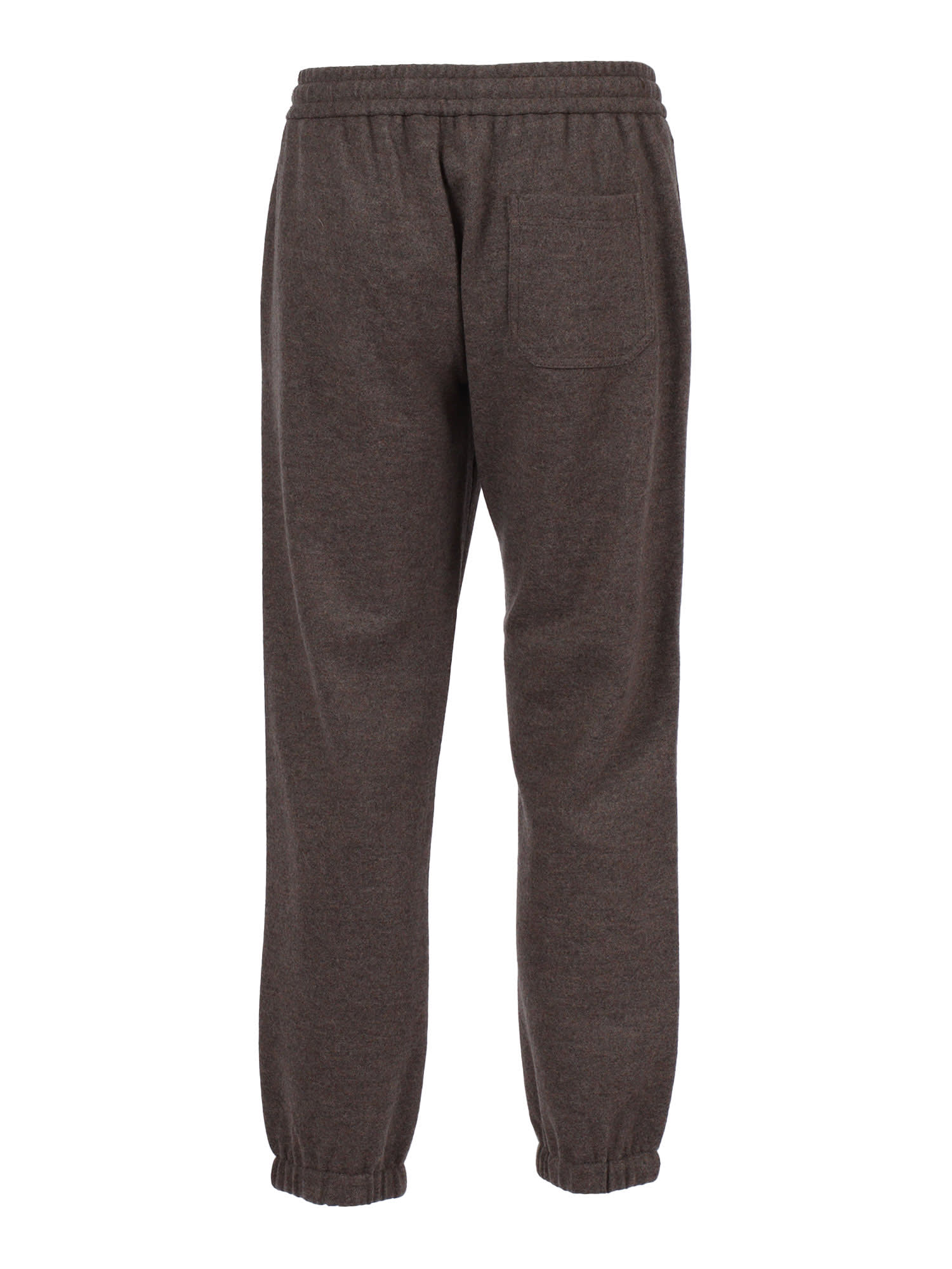 Circolo 1901 Tailored Cuffed Wool Pants With Structured Fit In Brown
