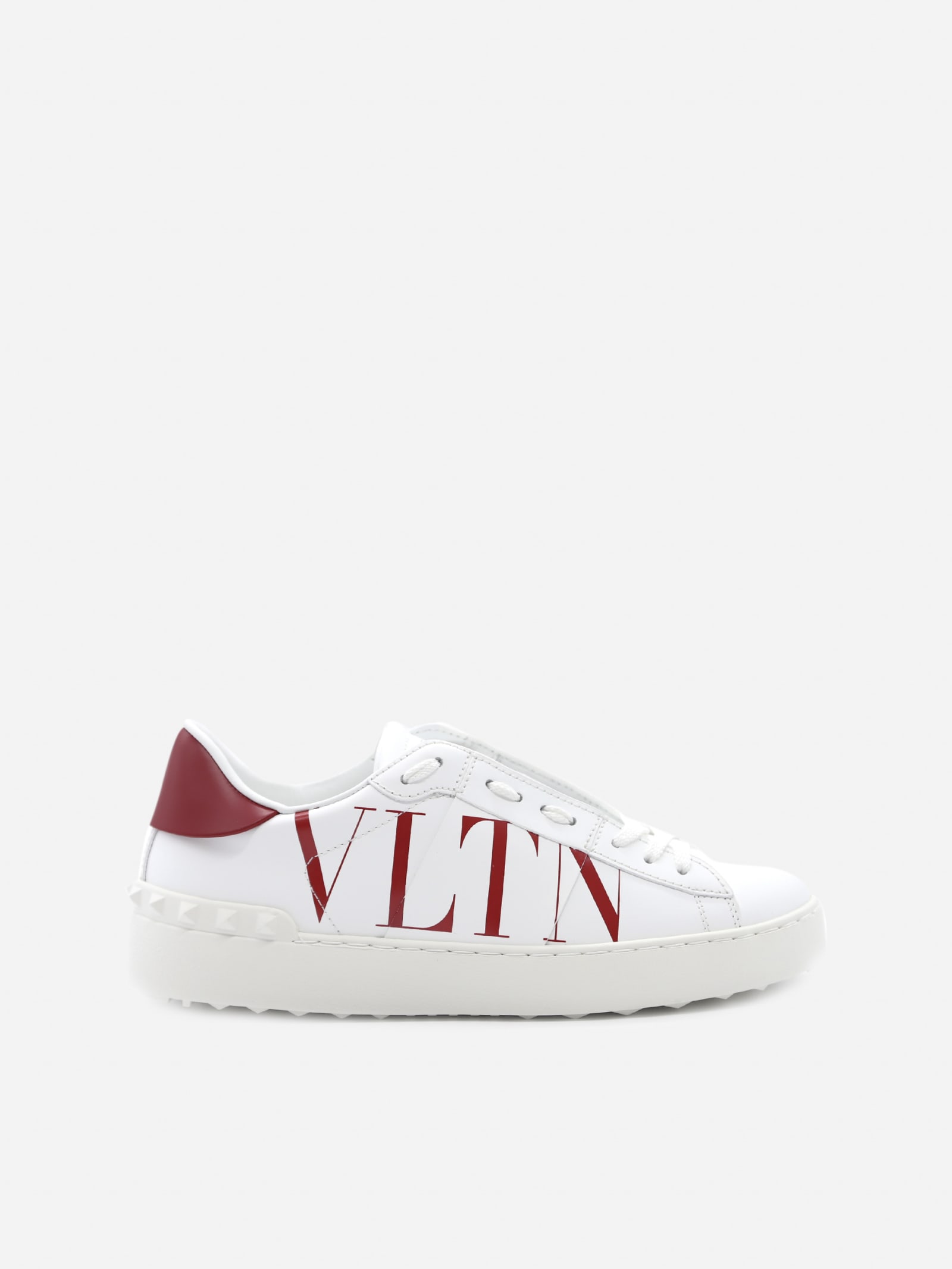 Valentino Garavani Open Sneakers In Leather With Contrasting Vltn Print