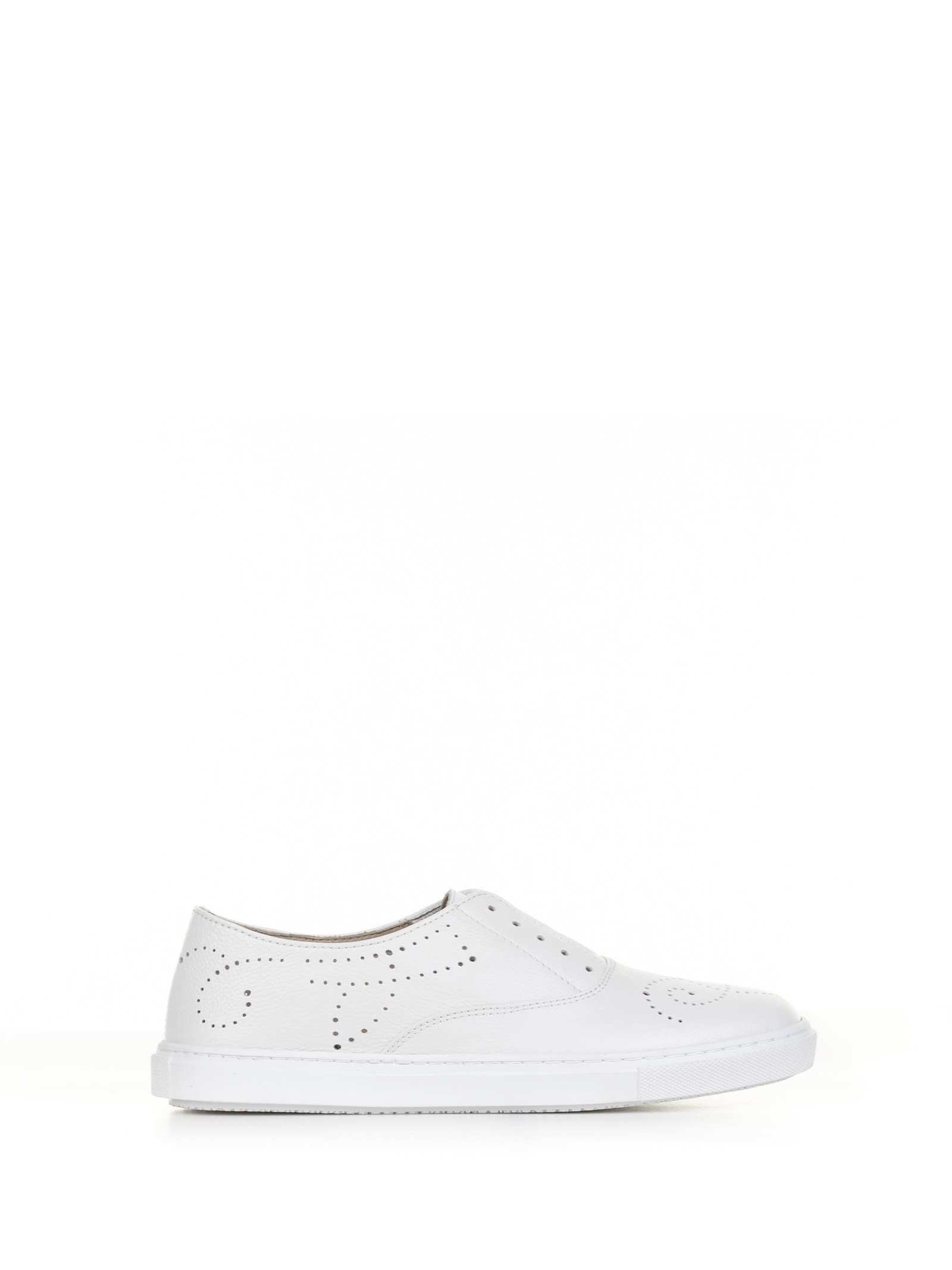 Shop Fratelli Rossetti One White Leather Slip-on Sneaker In Bianco