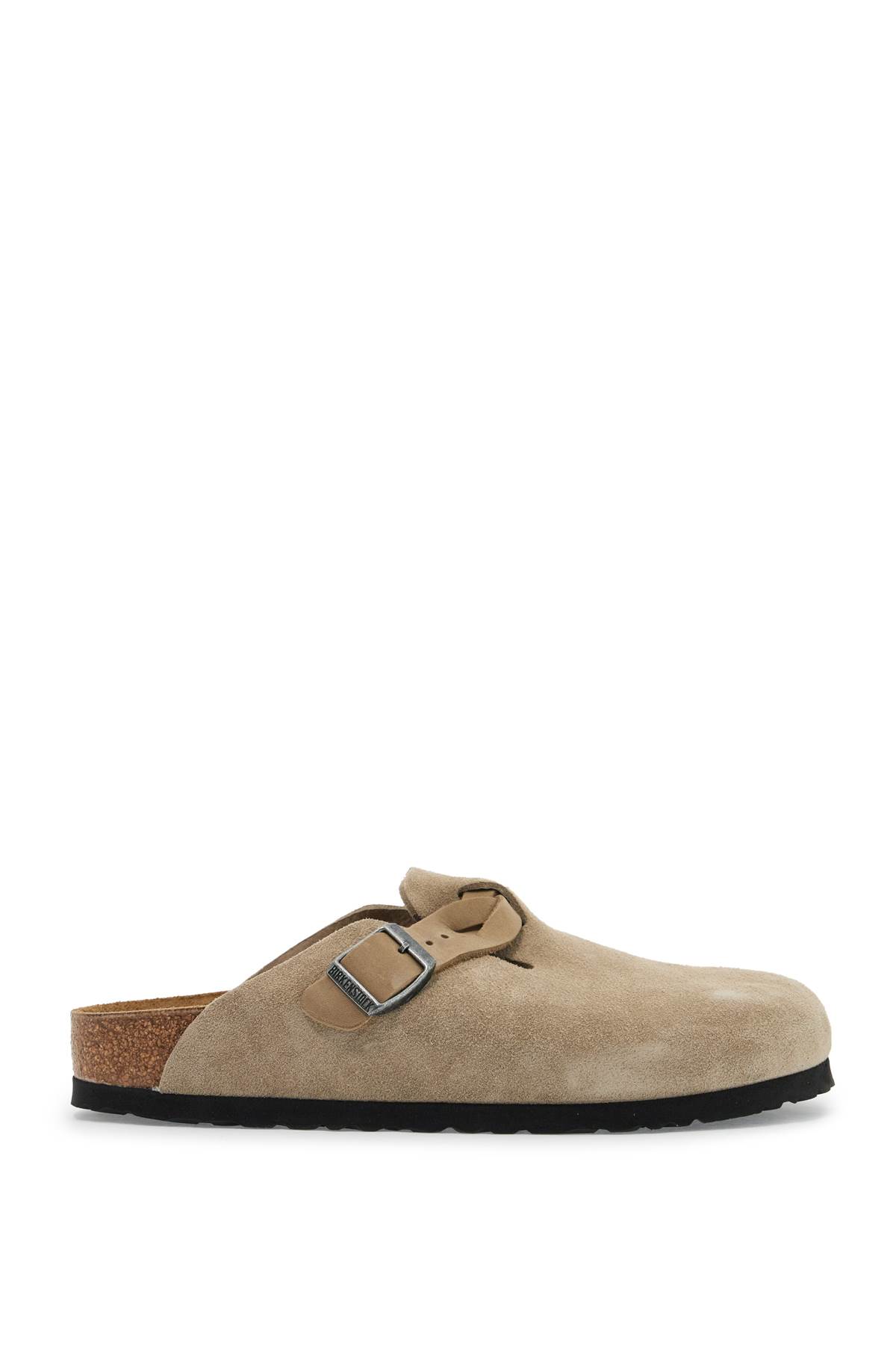 Dove Grey Suede Boston Slippers