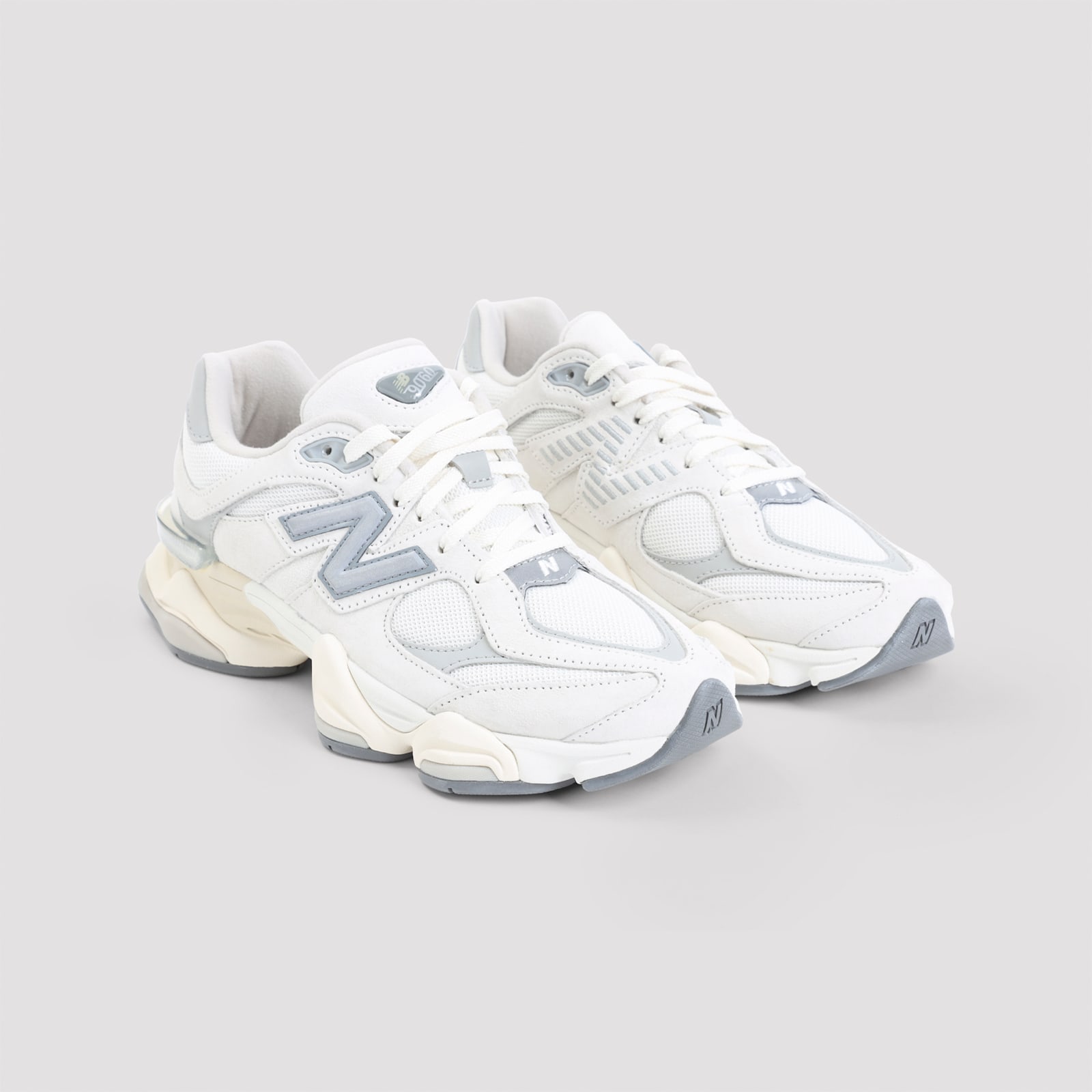 New Balance 9060 Low-top Sneakers In Sea Salt And White In White