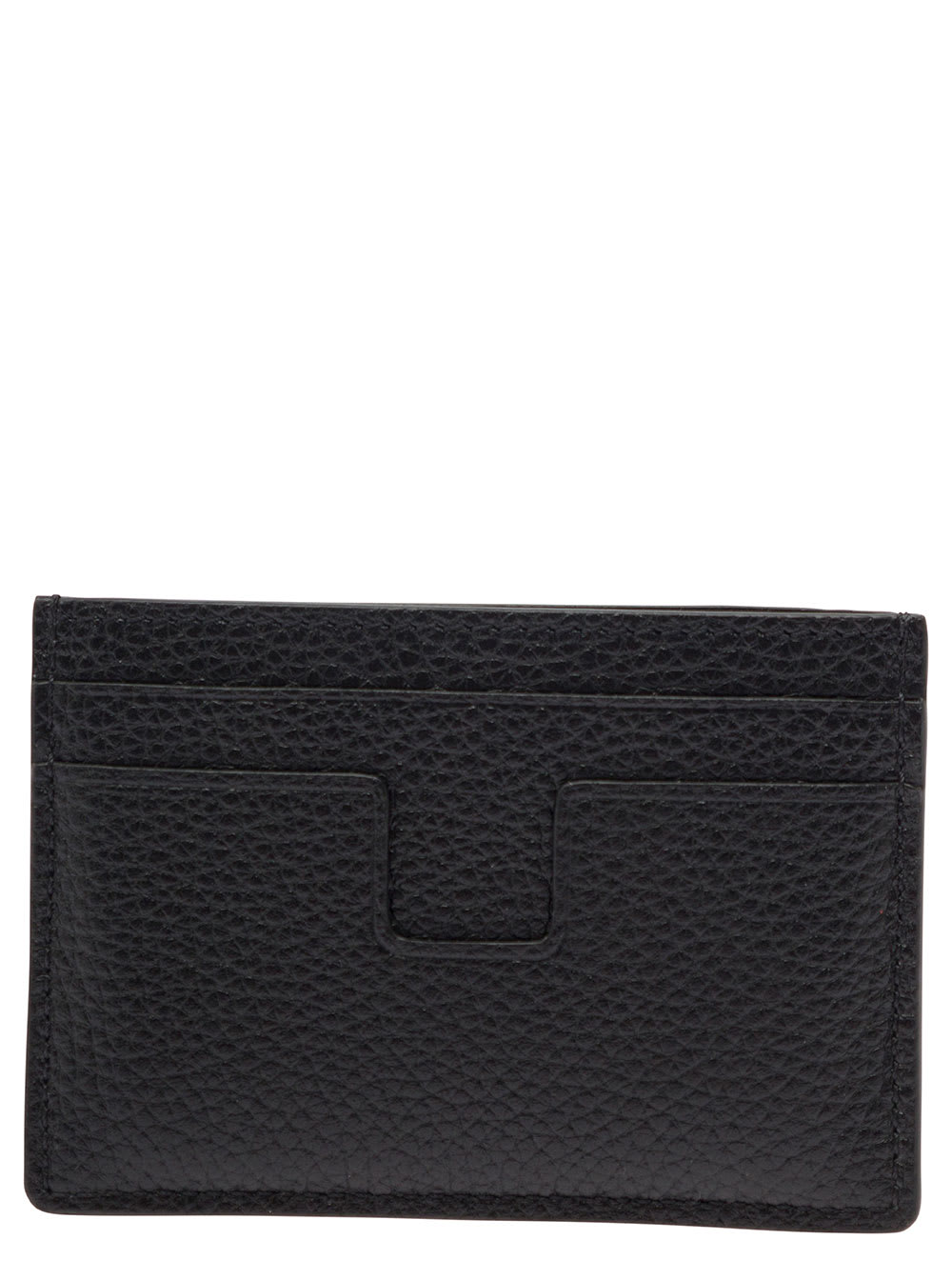 Shop Tom Ford Logo Printed Classic Credit Card Holder In Black