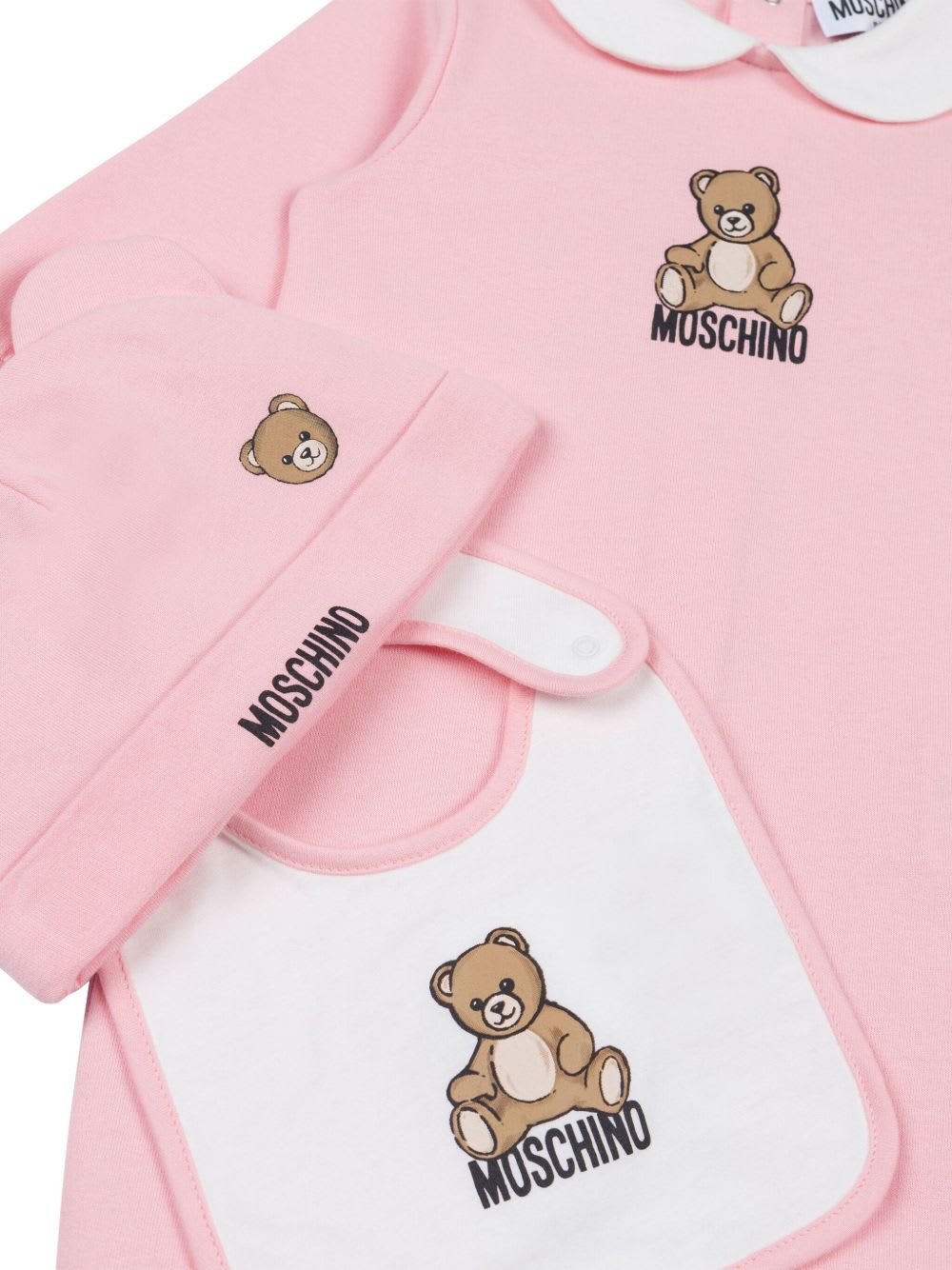Moschino Kids Baby Bear Set In Pink